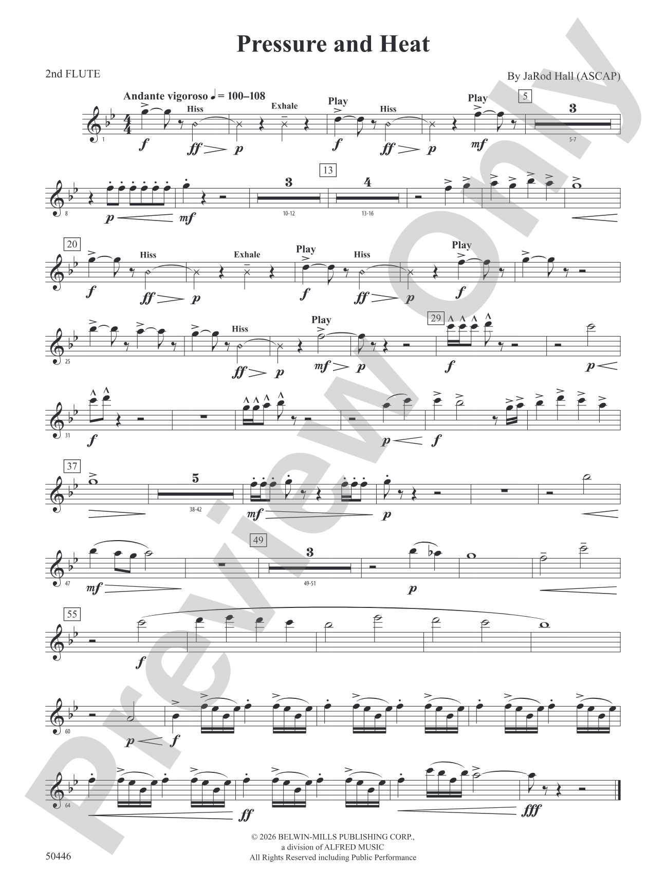 Pressure and Heat: 2nd Flute