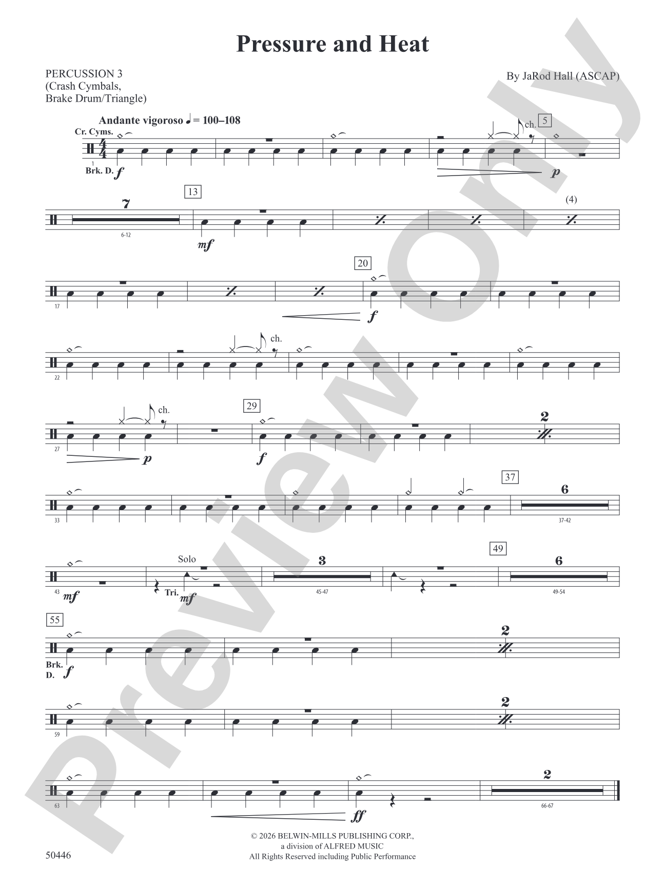 Pressure and Heat: 3rd Percussion