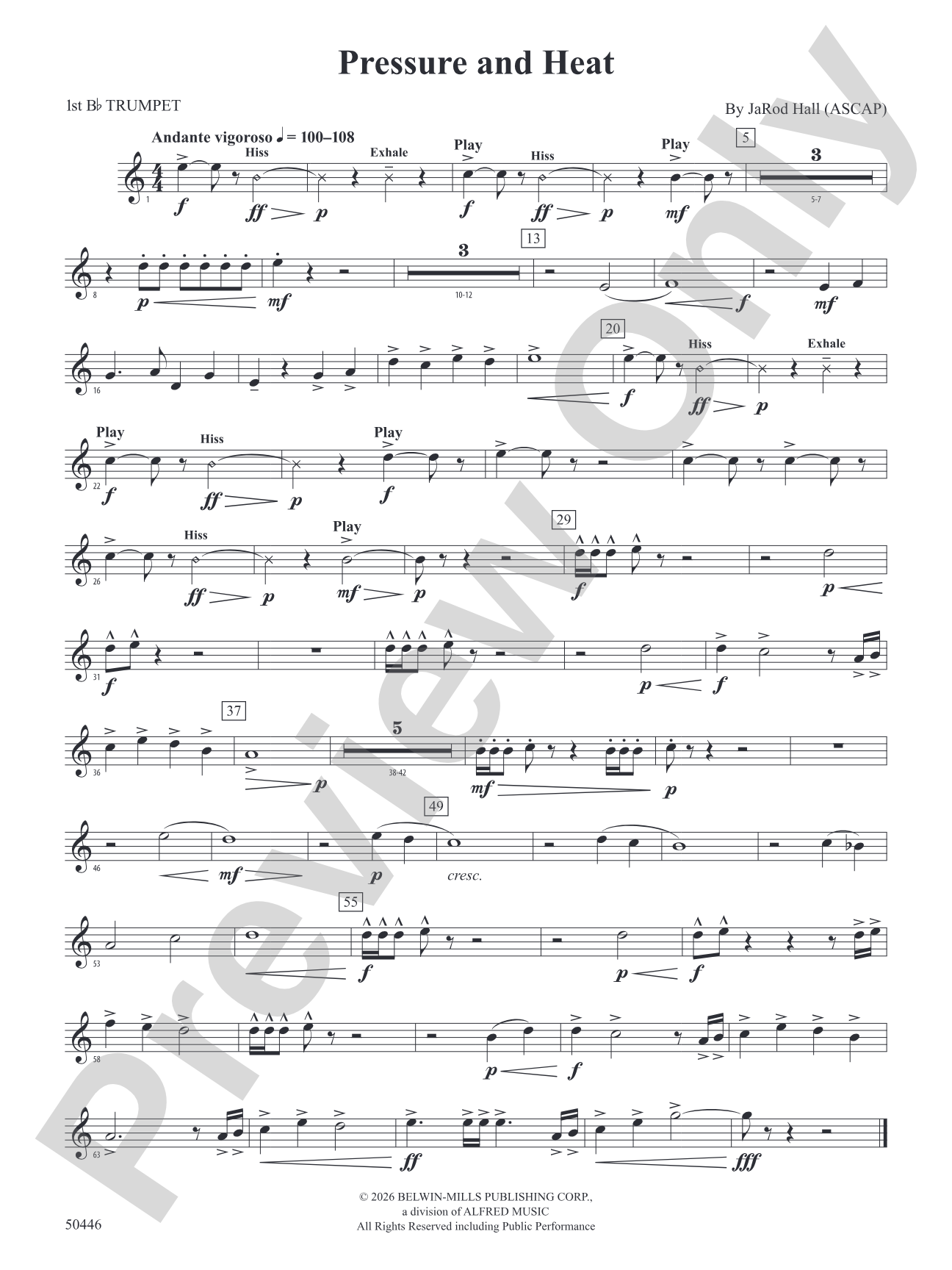 Pressure and Heat: 1st B-flat Trumpet