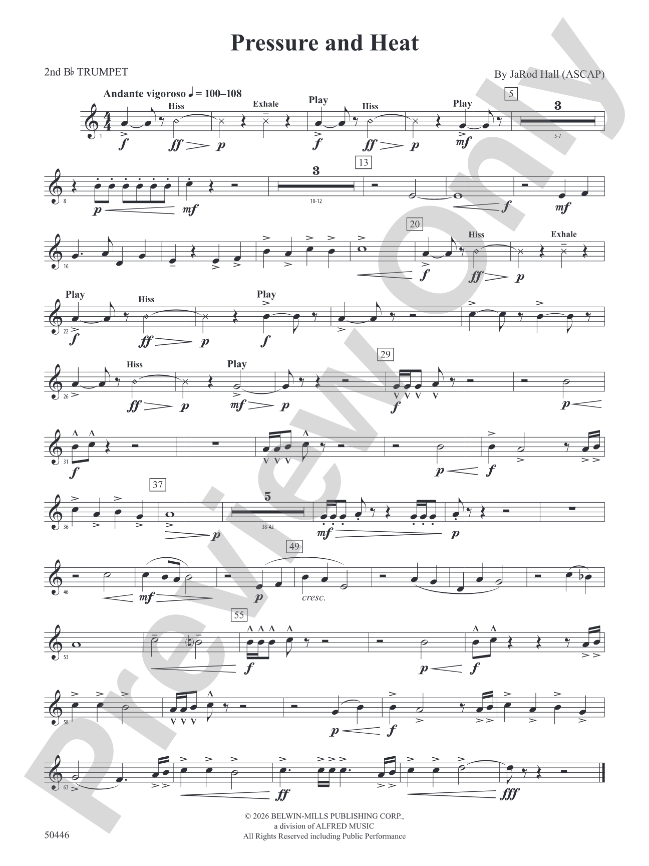 Pressure and Heat: 2nd B-flat Trumpet
