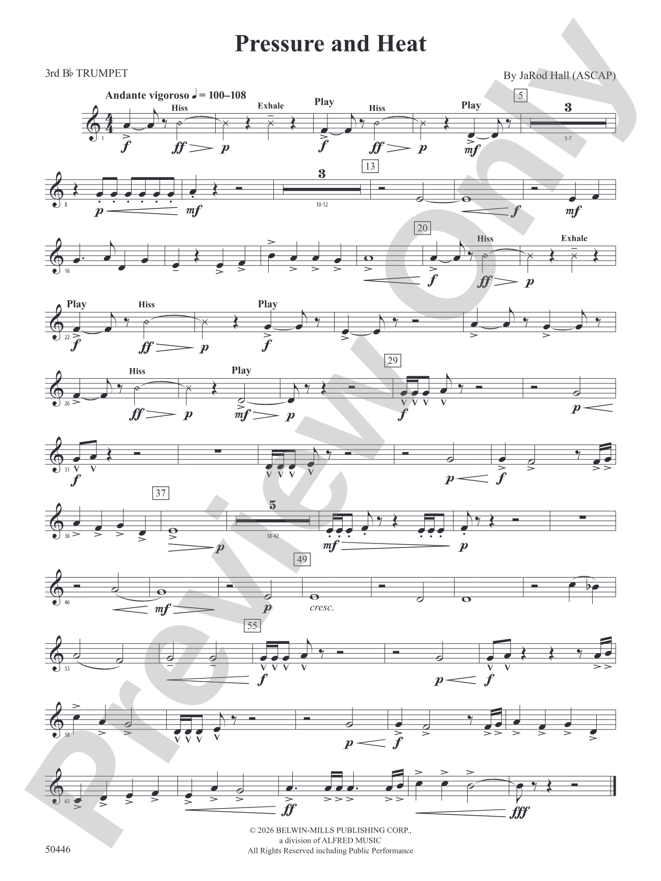 Pressure and Heat: 3rd B-flat Trumpet