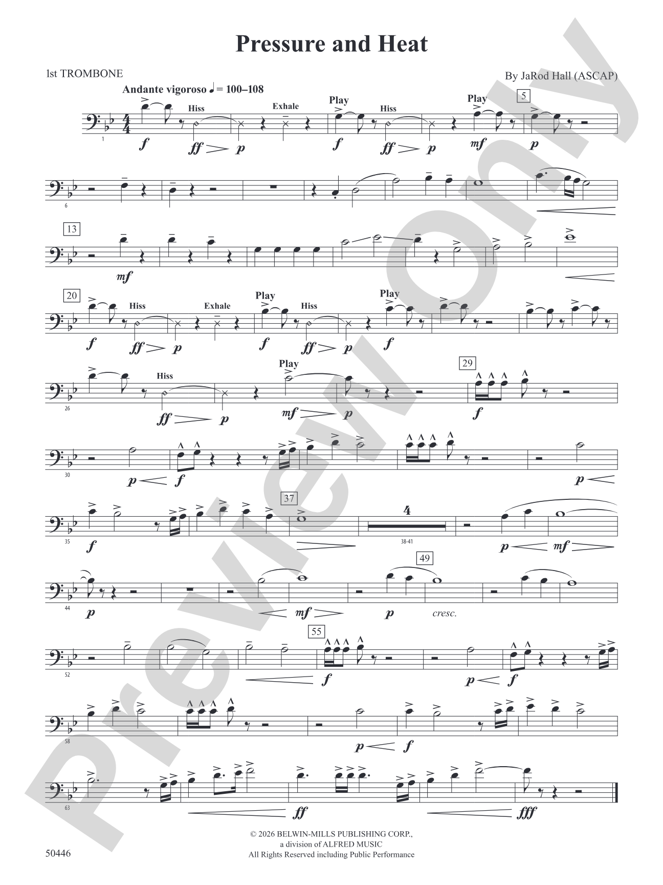 Pressure and Heat: 1st Trombone