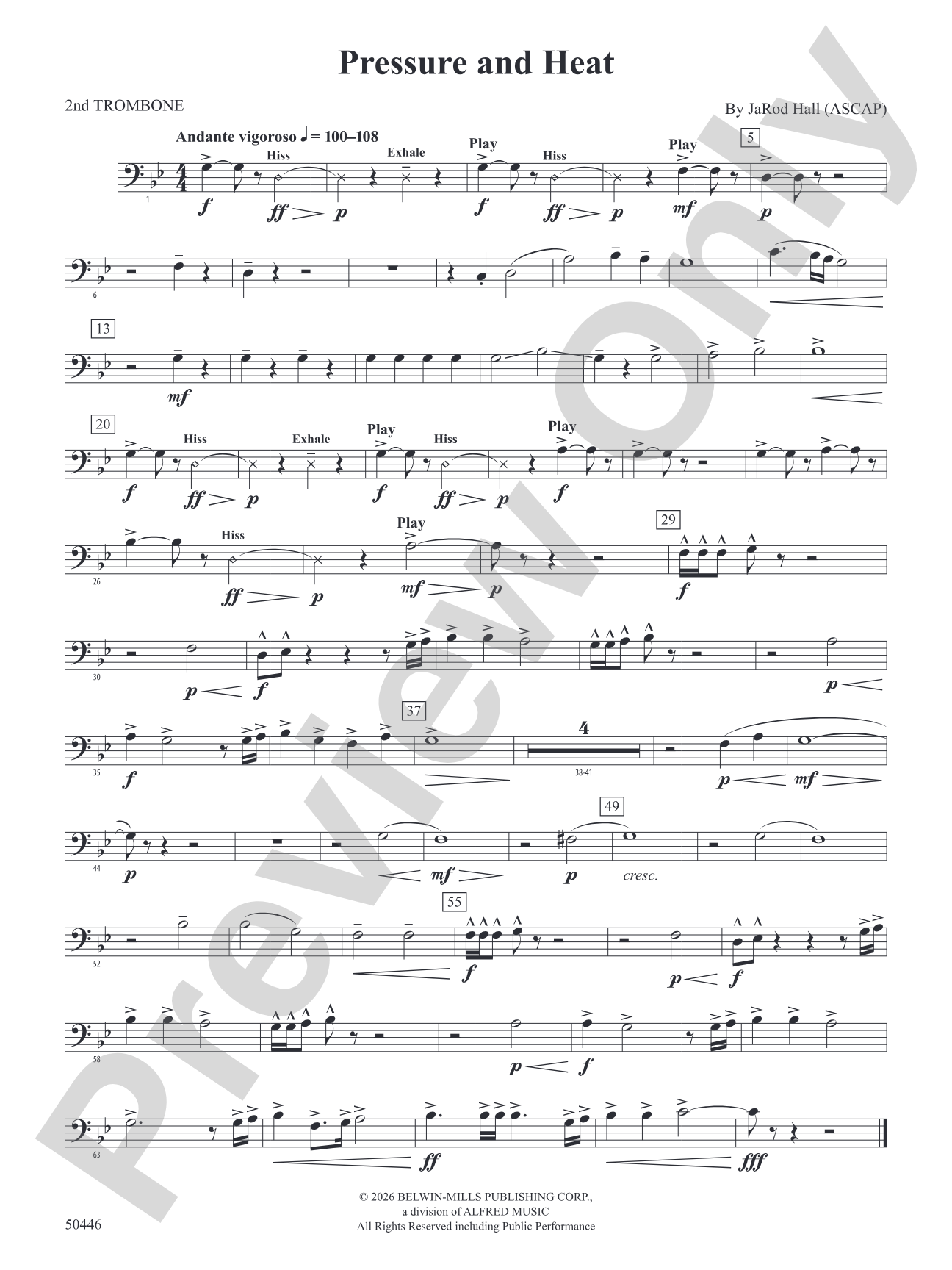Pressure and Heat: 2nd Trombone