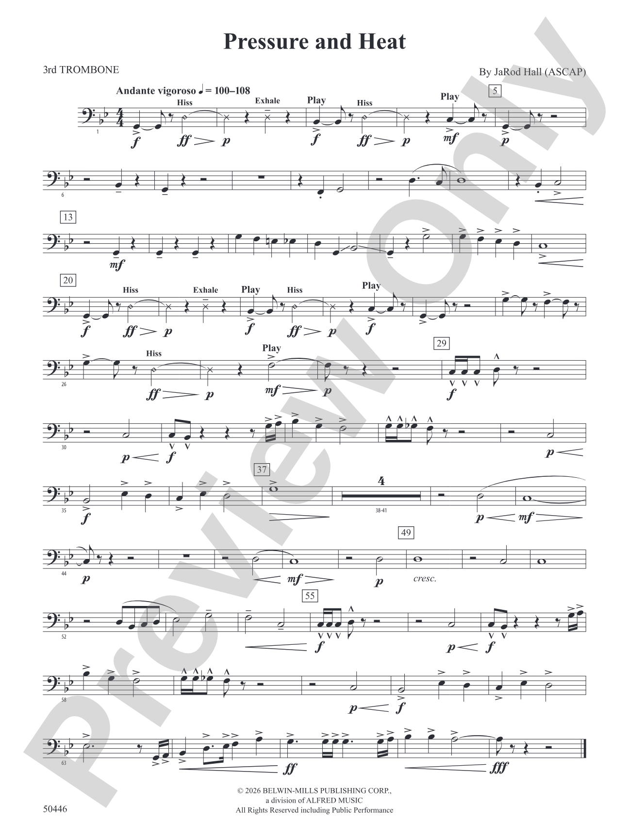 Pressure and Heat: 3rd Trombone