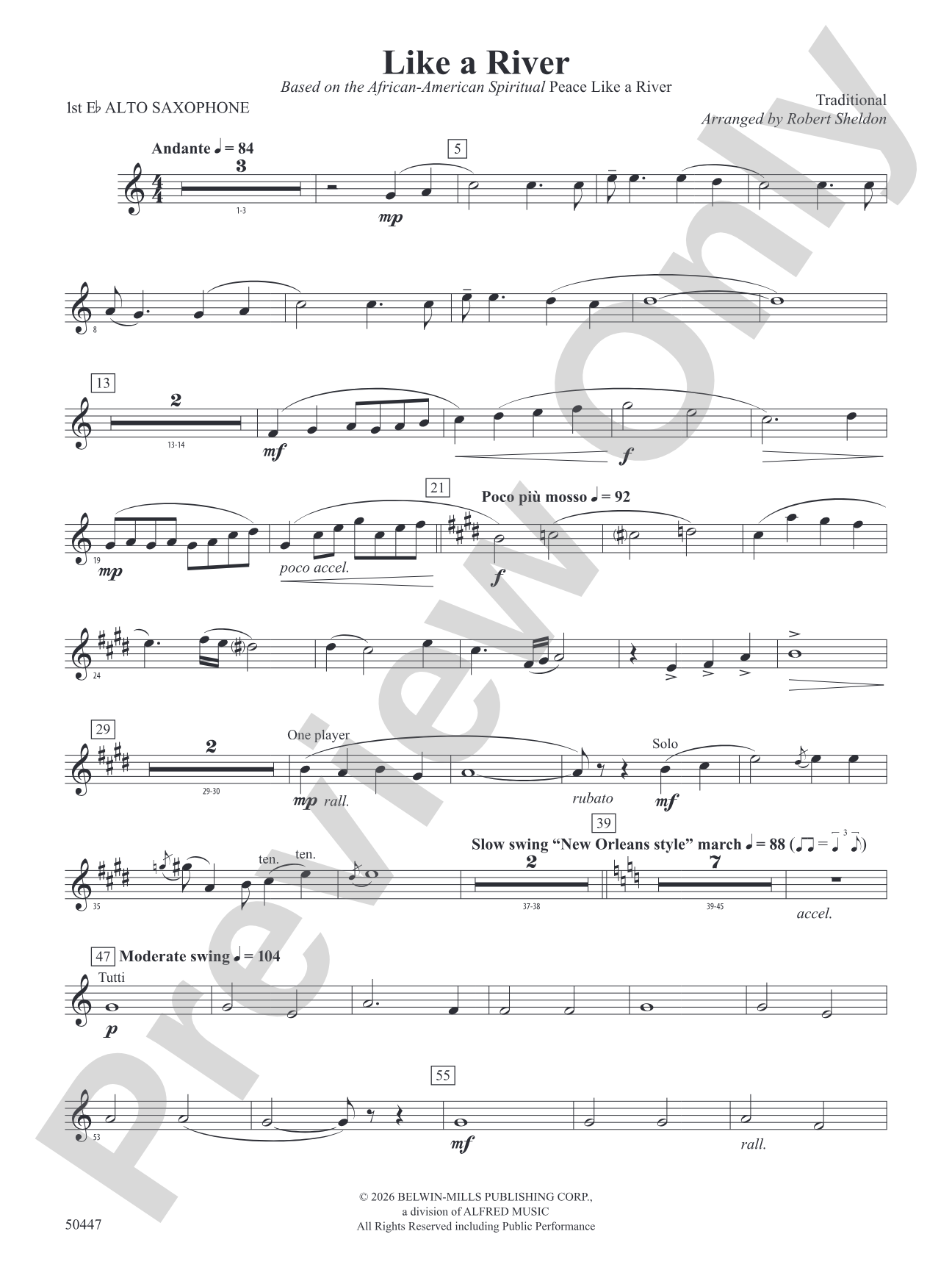 Like a River: E-flat Alto Saxophone
