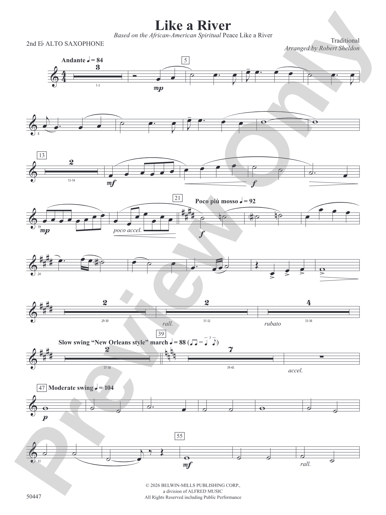 Like a River: 2nd E-flat Alto Saxophone