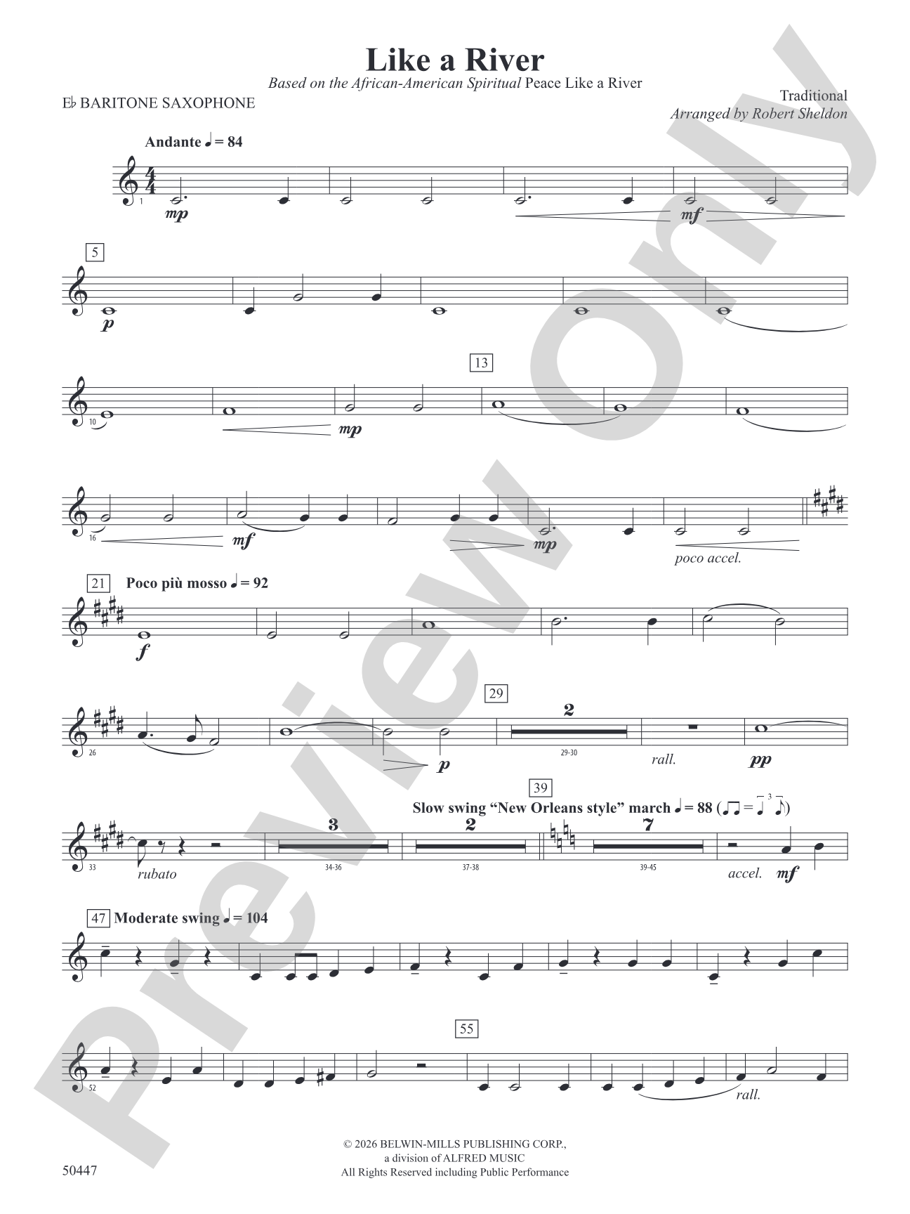Like a River: E-flat Baritone Saxophone