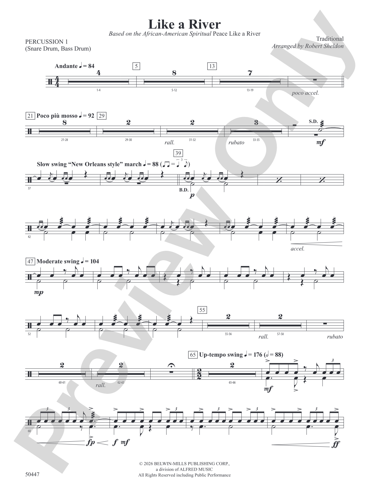 Like a River: 1st Percussion