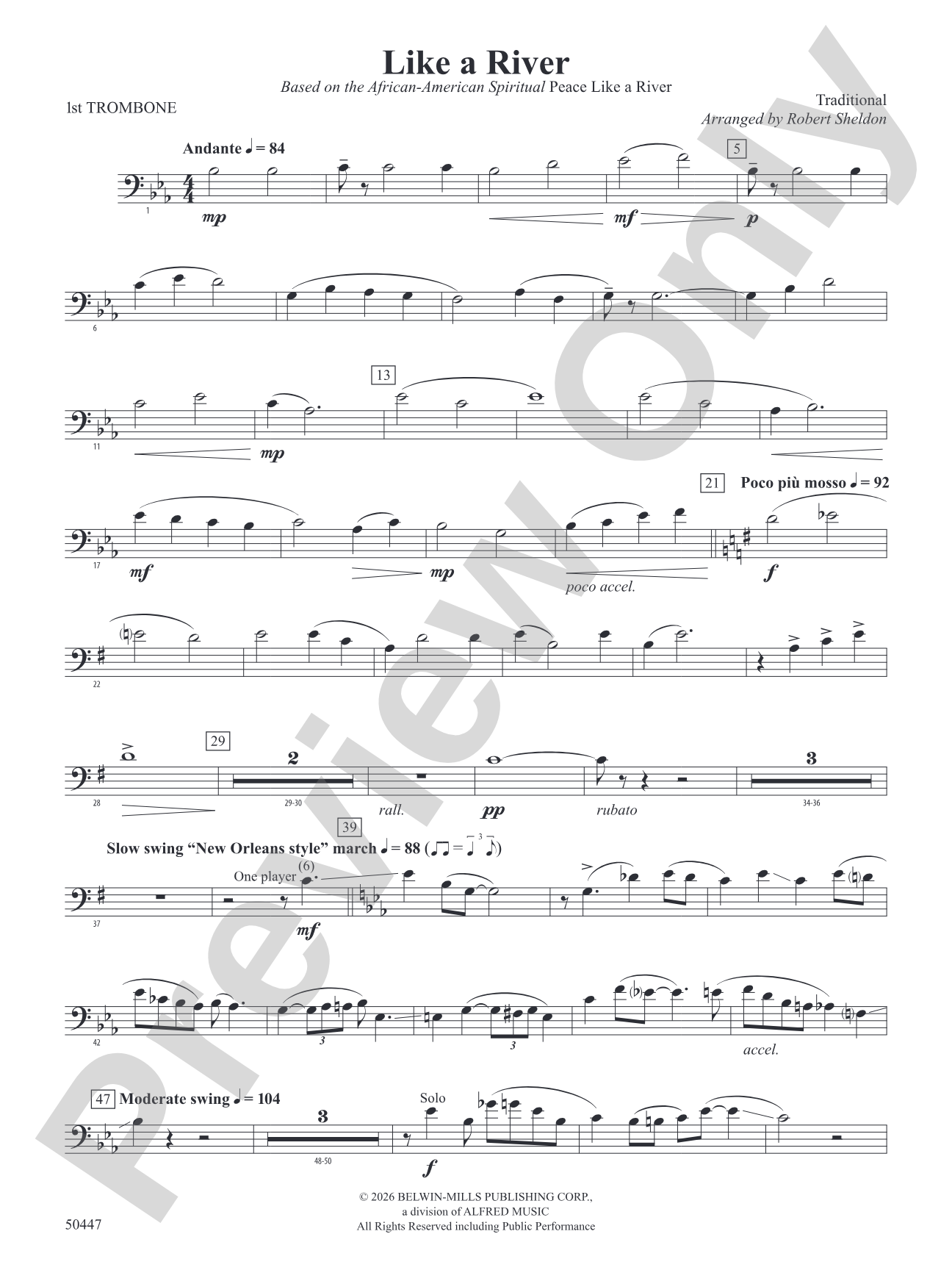 Like a River: 1st Trombone