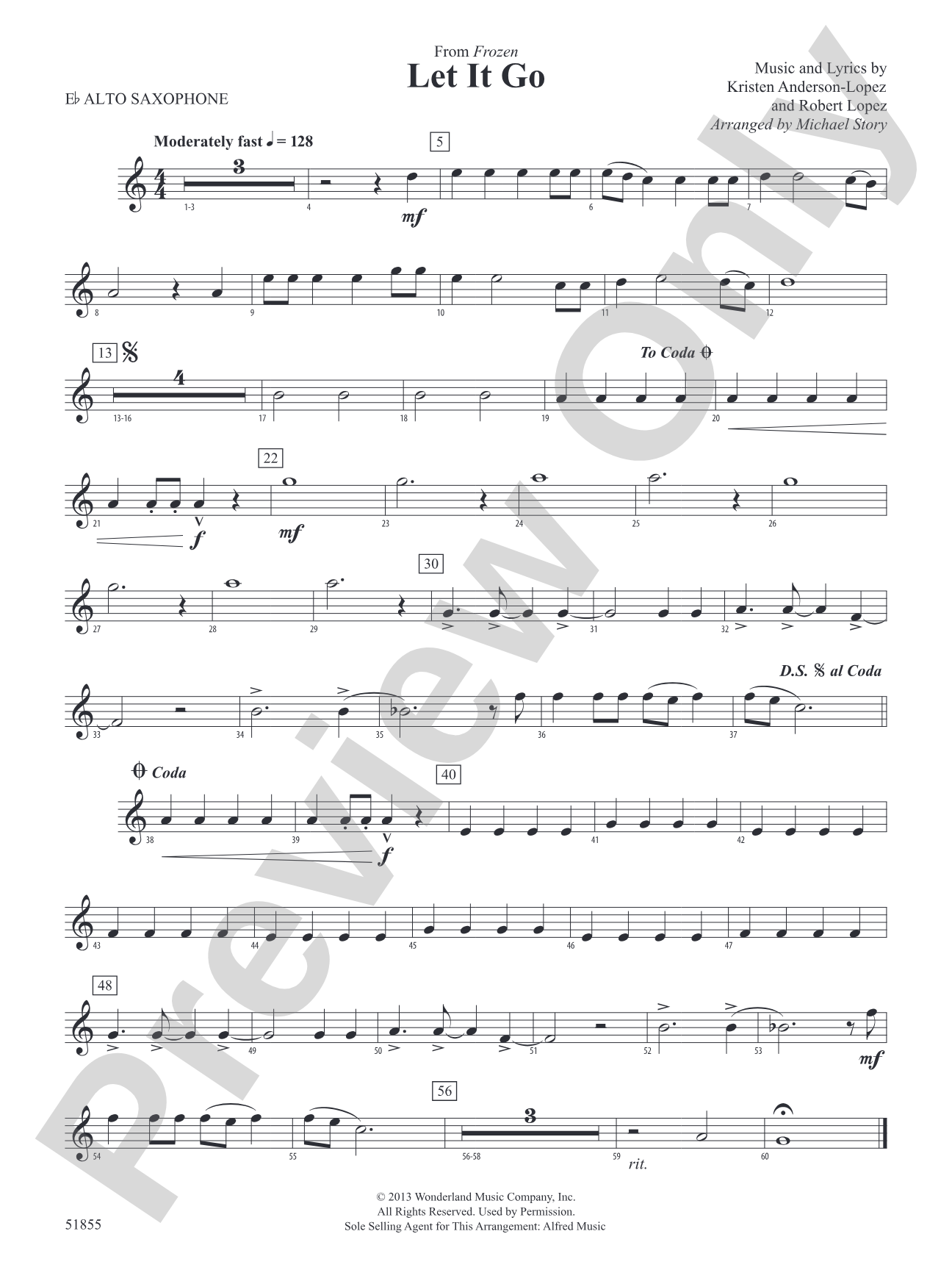 Let It Go: E-flat Alto Saxophone