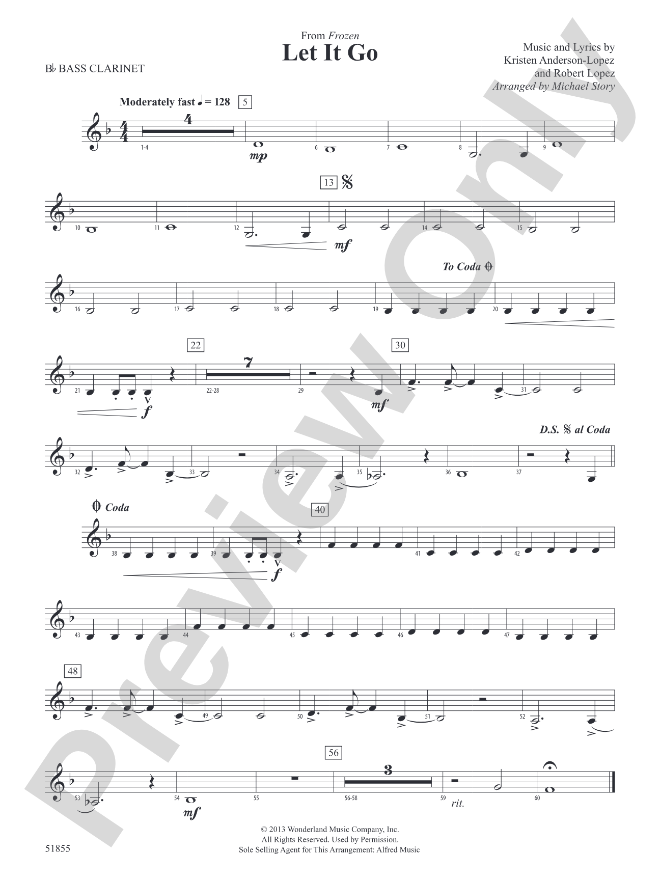 Let It Go: B-flat Bass Clarinet
