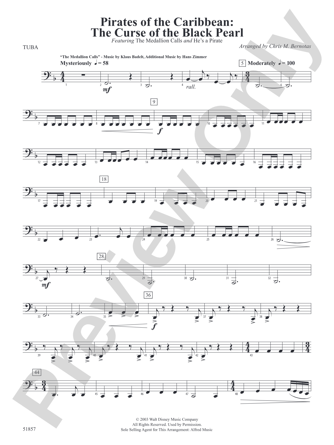 The Pirates of the Caribbean: The Curse of the Black Pearl: Tuba