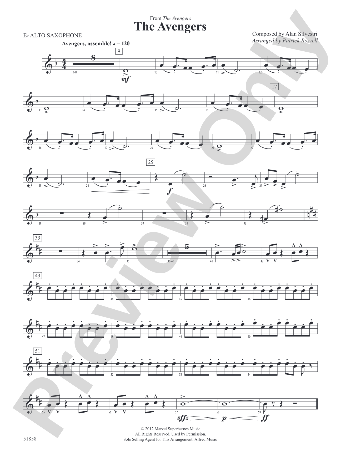 The Avengers: E-flat Alto Saxophone
