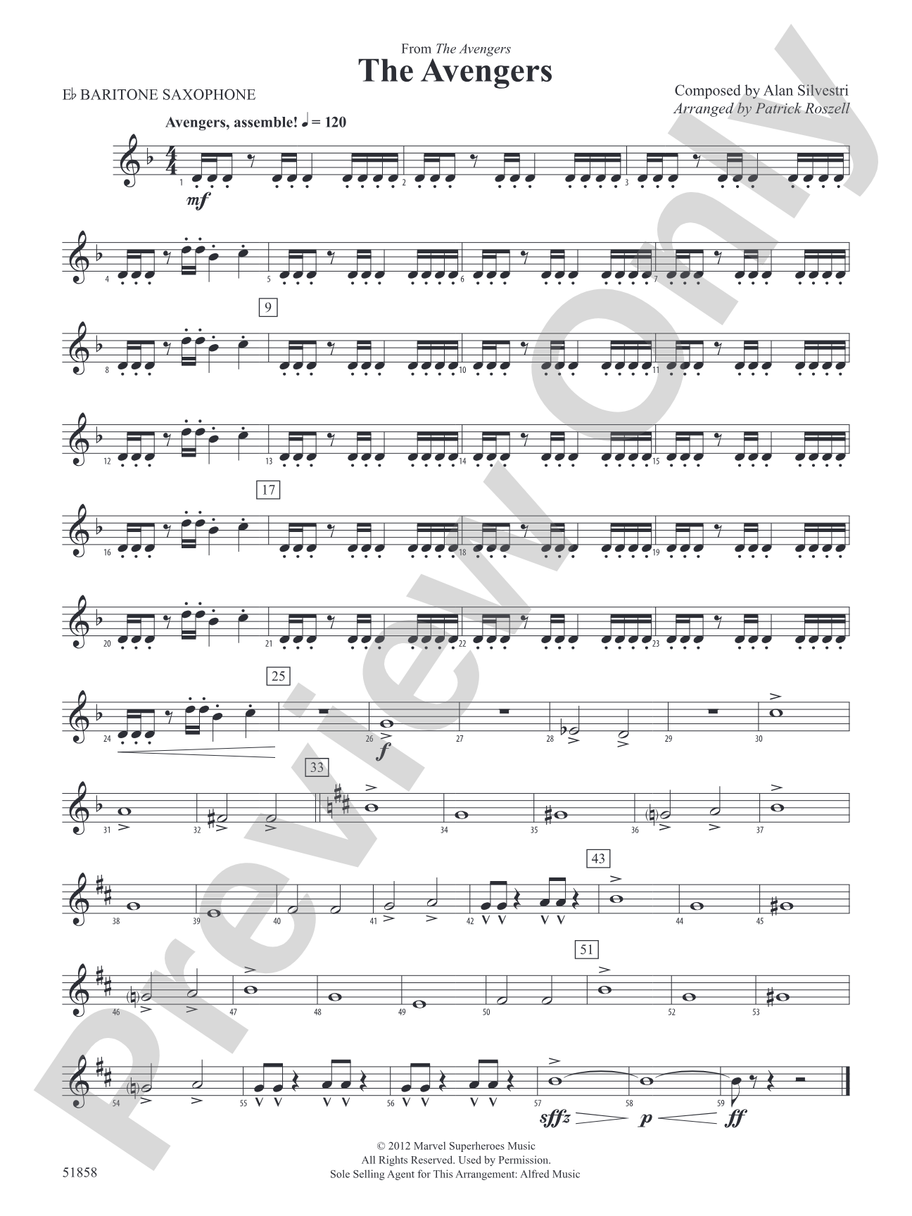 The Avengers: E-flat Baritone Saxophone