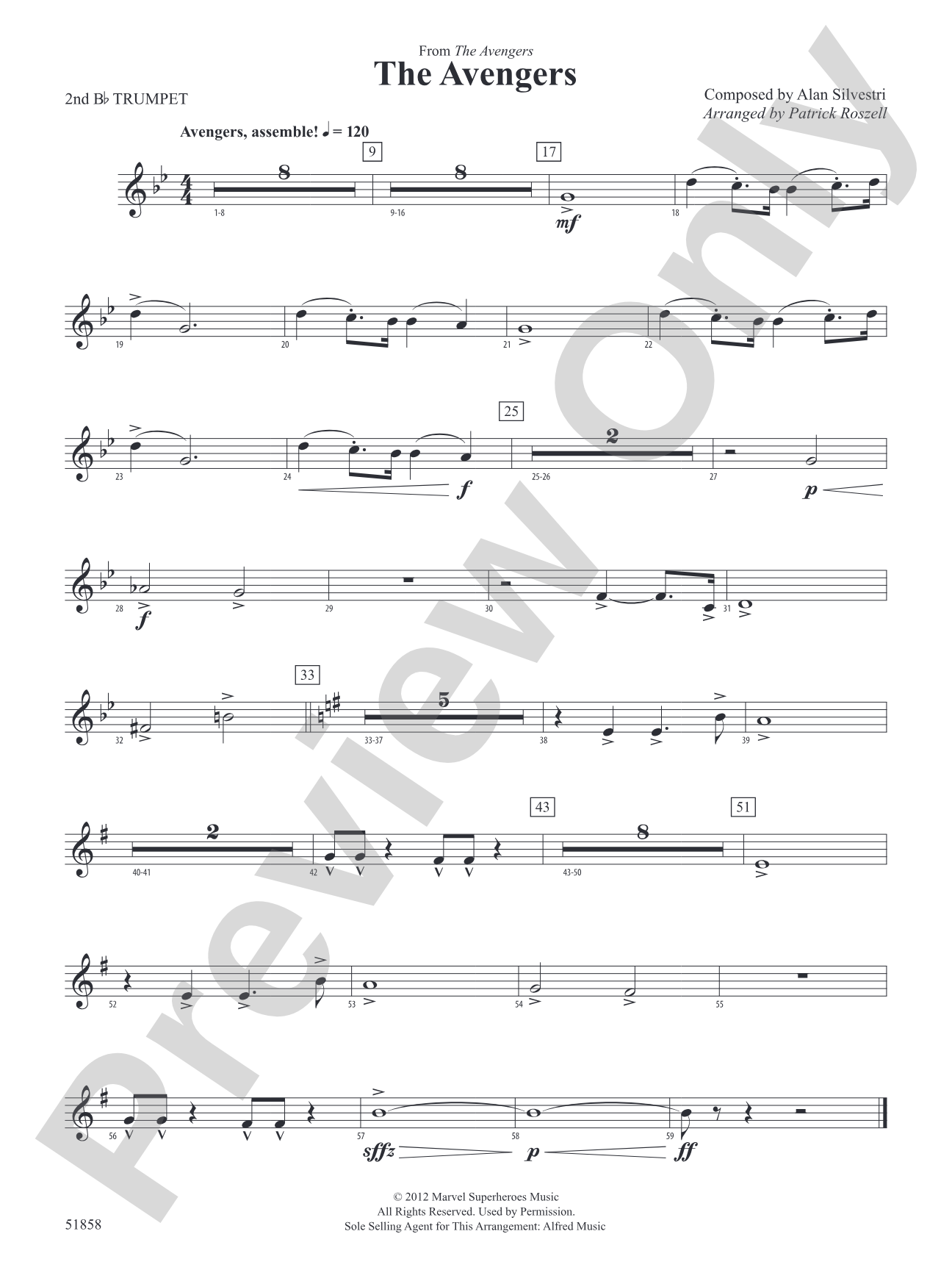 The Avengers: 2nd B-flat Trumpet