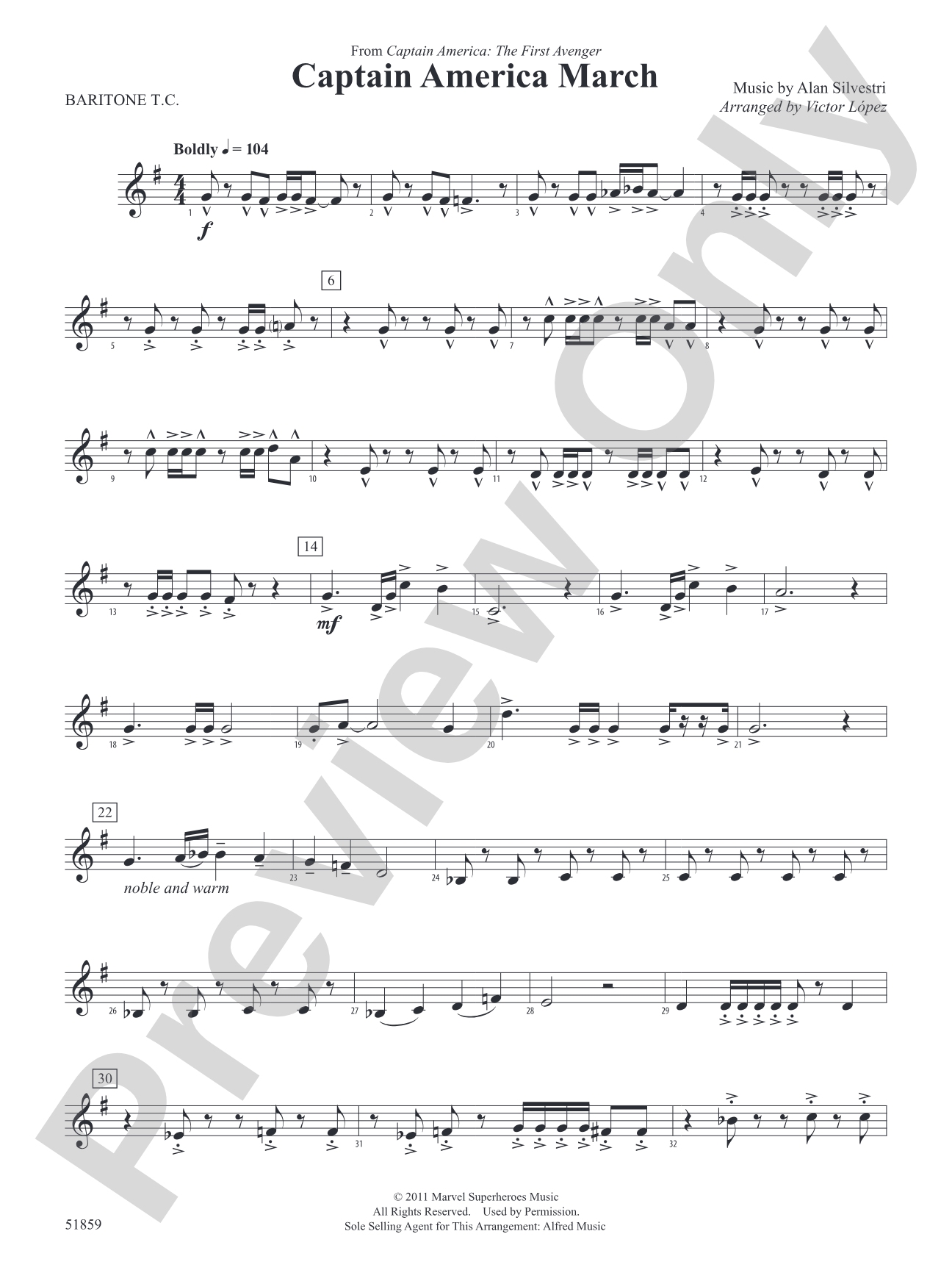 Captain America March: Baritone T.C.