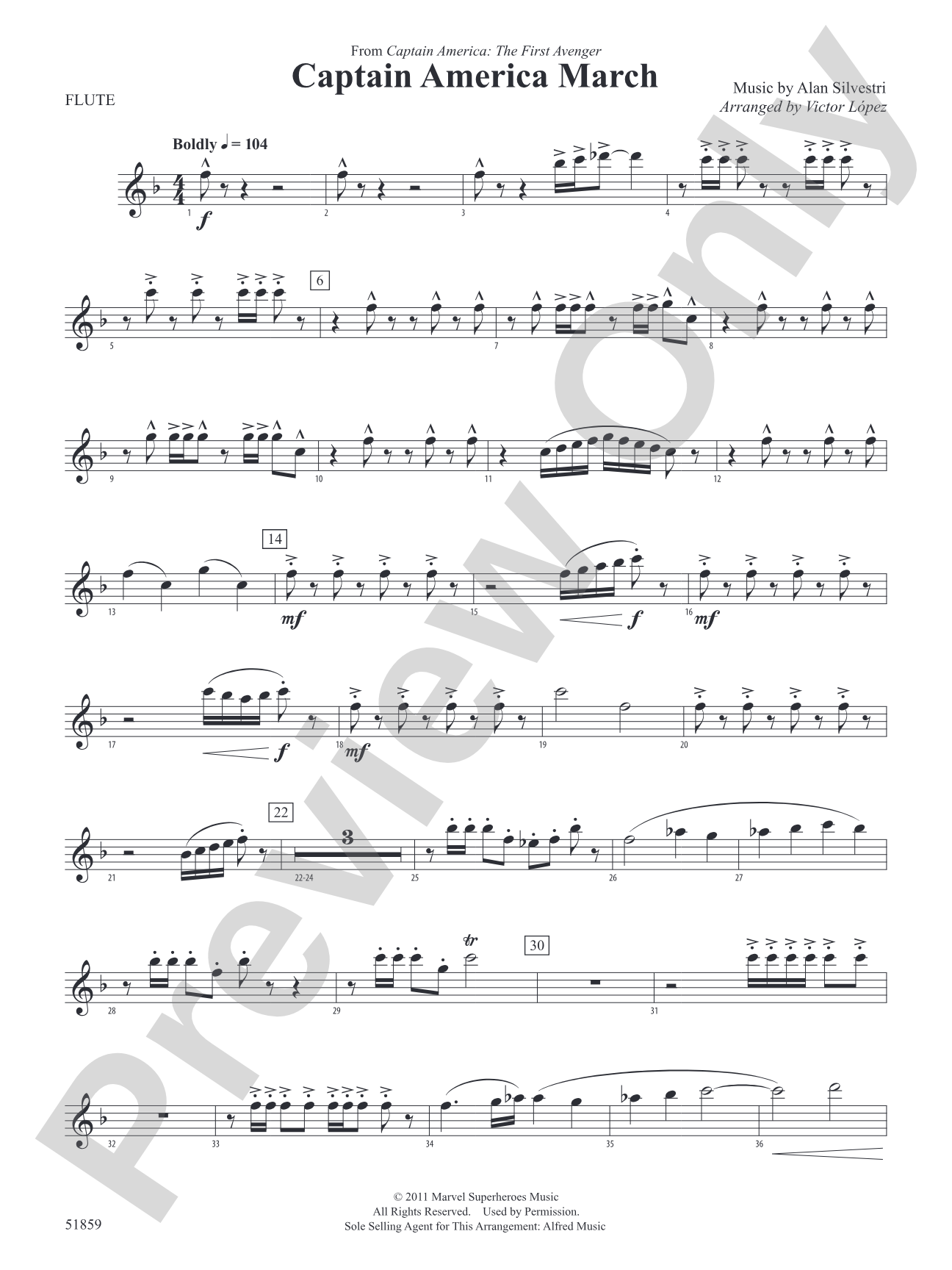 Captain America March: Flute