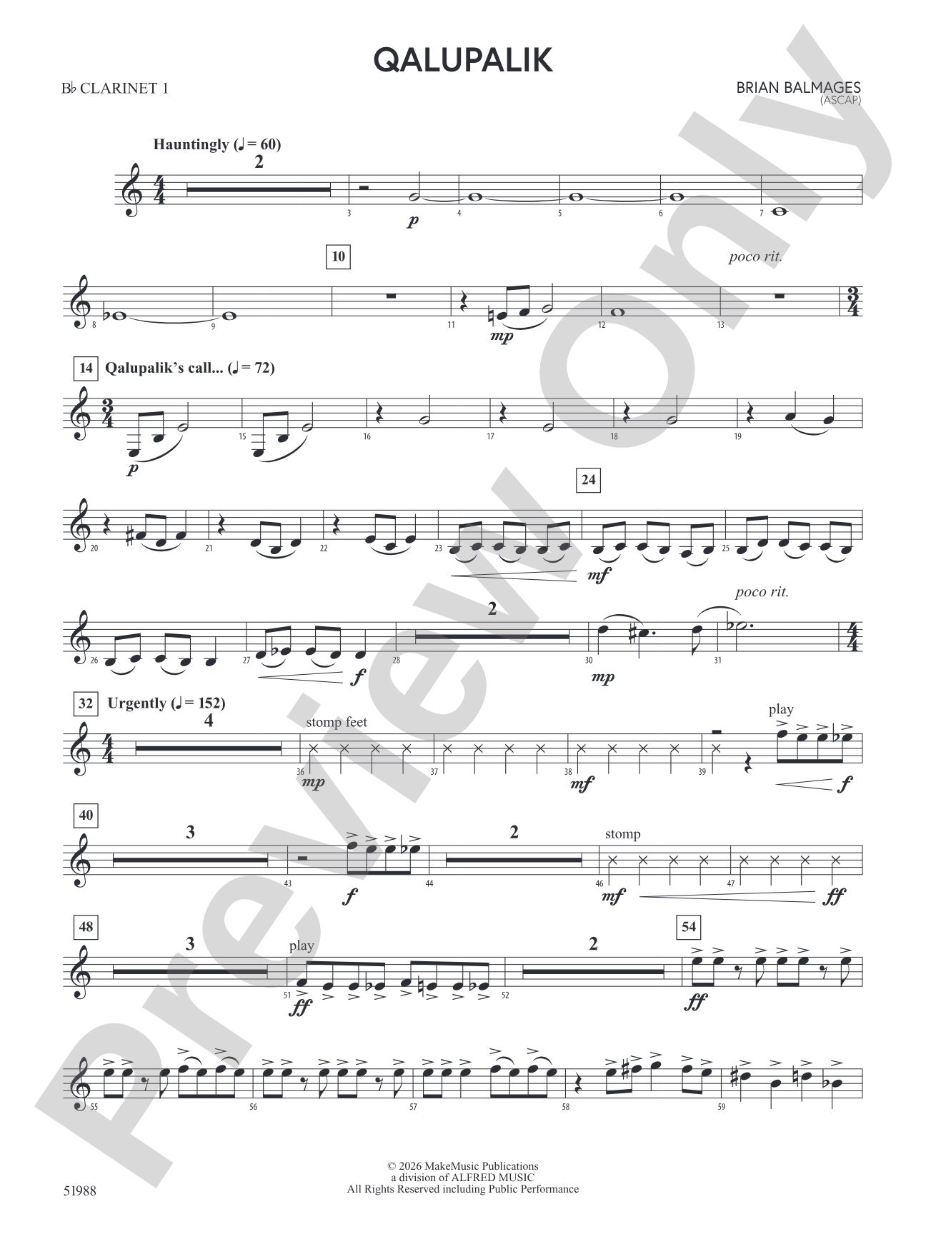 Qalupalik: 1st B-flat Clarinet
