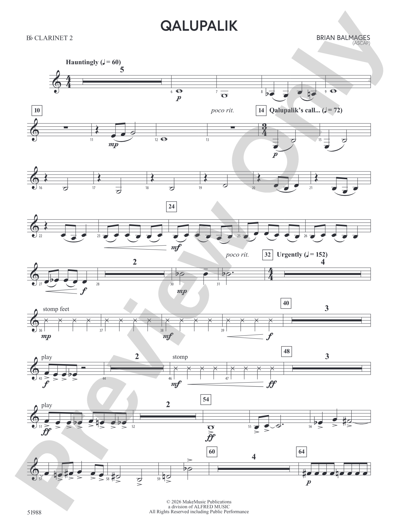 Qalupalik: 2nd B-flat Clarinet