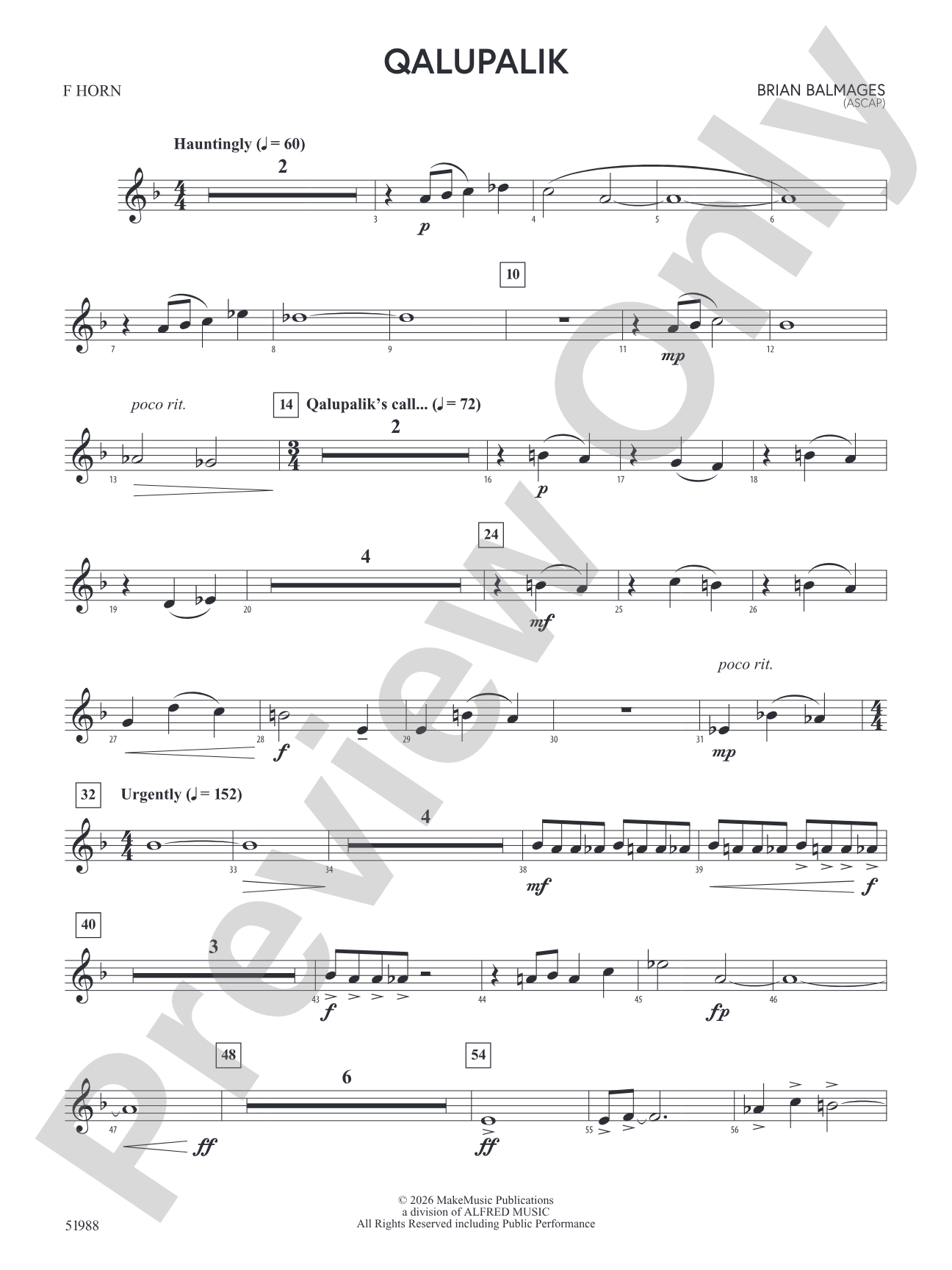 Qalupalik: 1st F Horn