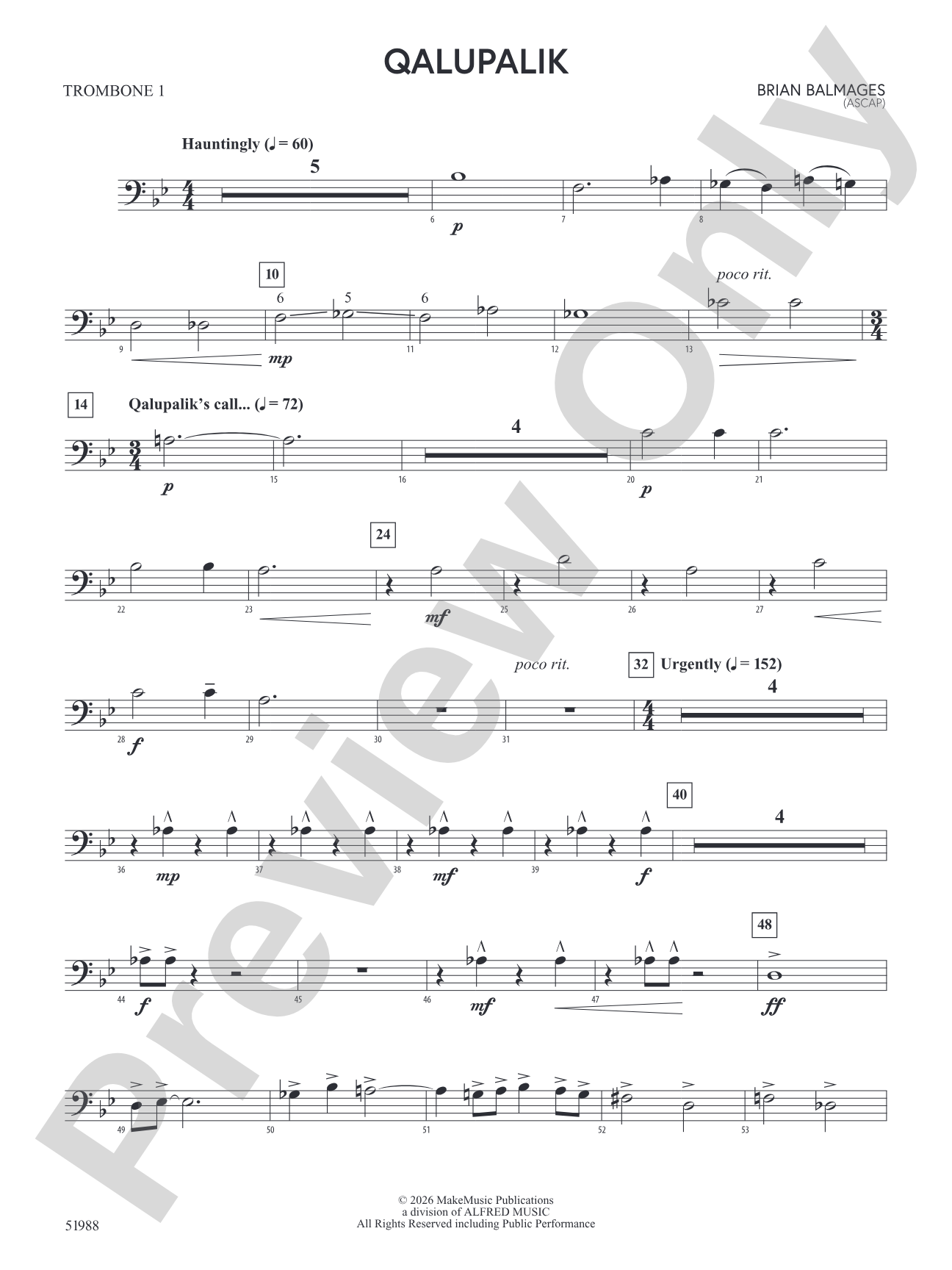 Qalupalik: 1st Trombone