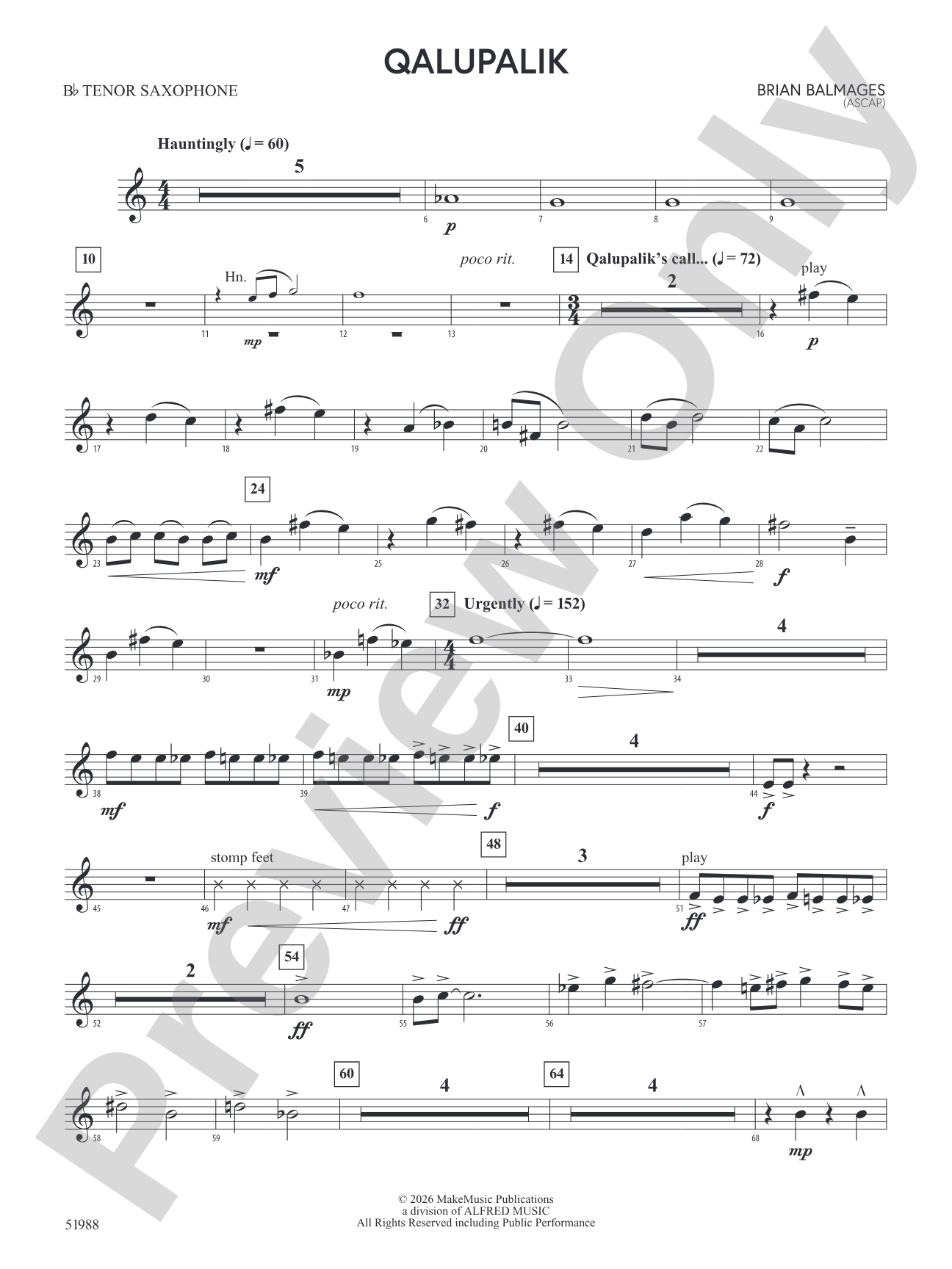Qalupalik: B-flat Tenor Saxophone