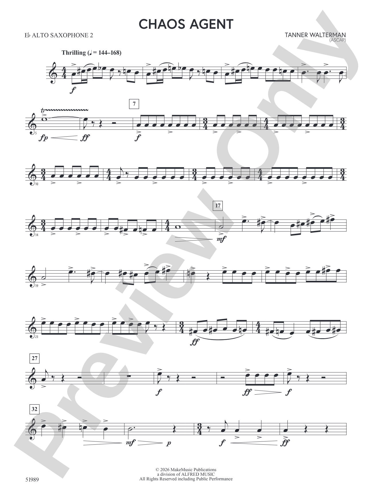 Chaos Agent: 2nd E-flat Alto Saxophone