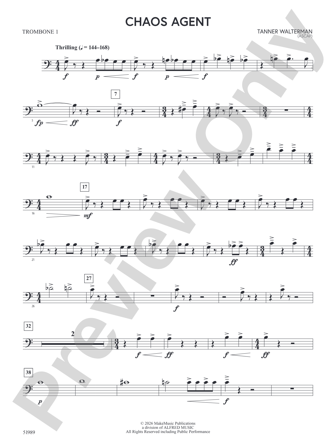 Chaos Agent: 1st Trombone