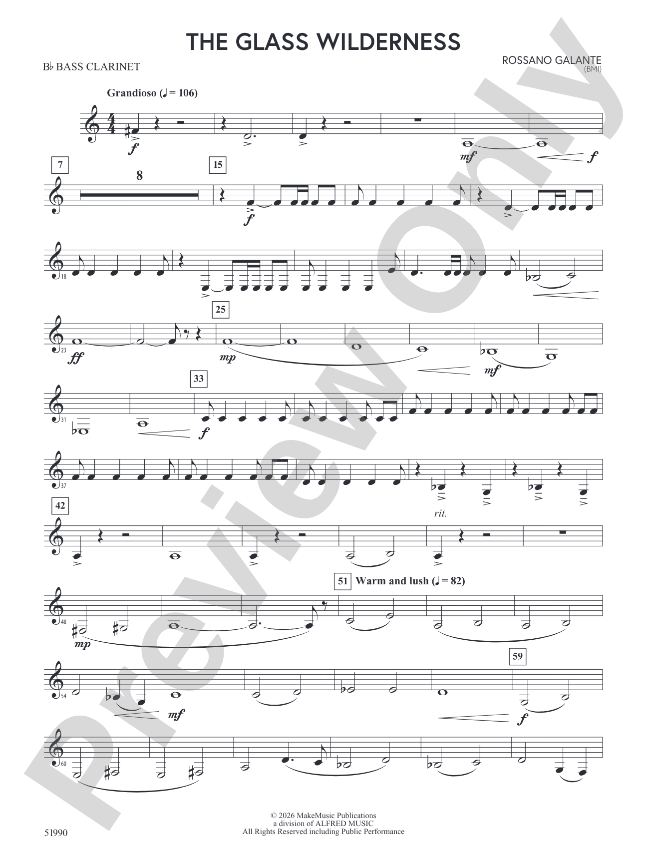 The Glass Wilderness: B-flat Bass Clarinet