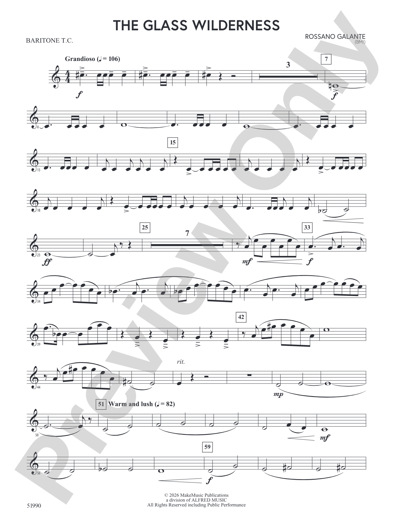 The Glass Wilderness: Baritone T.C.