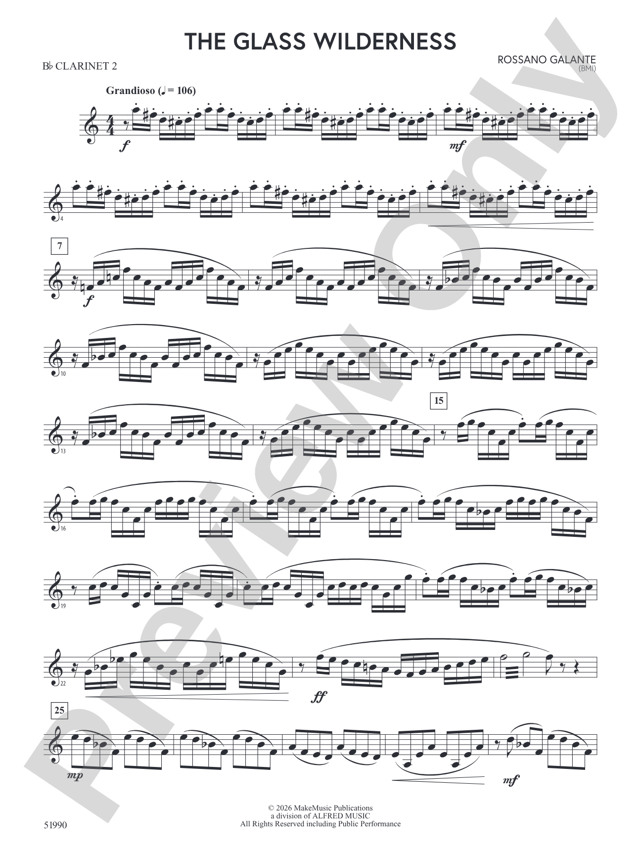 The Glass Wilderness: 2nd B-flat Clarinet