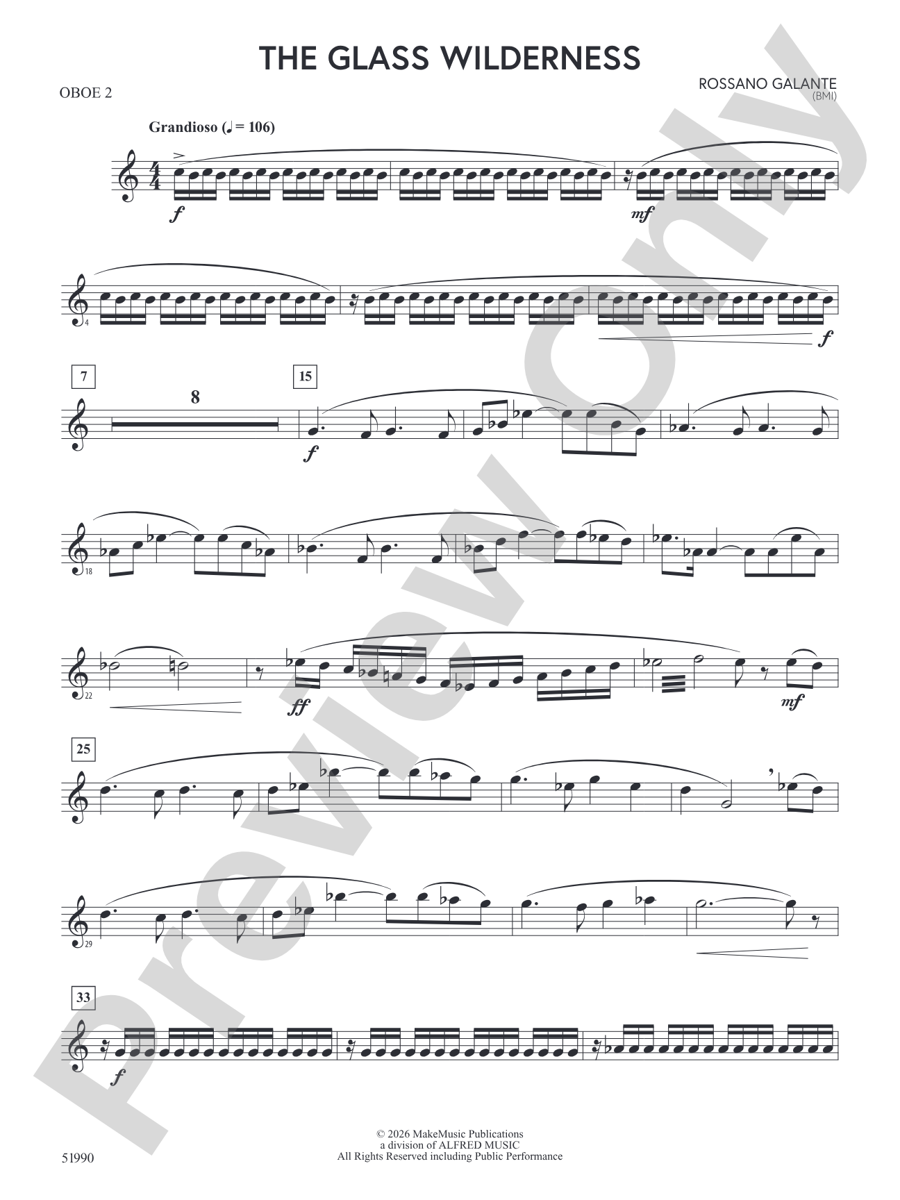 The Glass Wilderness: 2nd Oboe