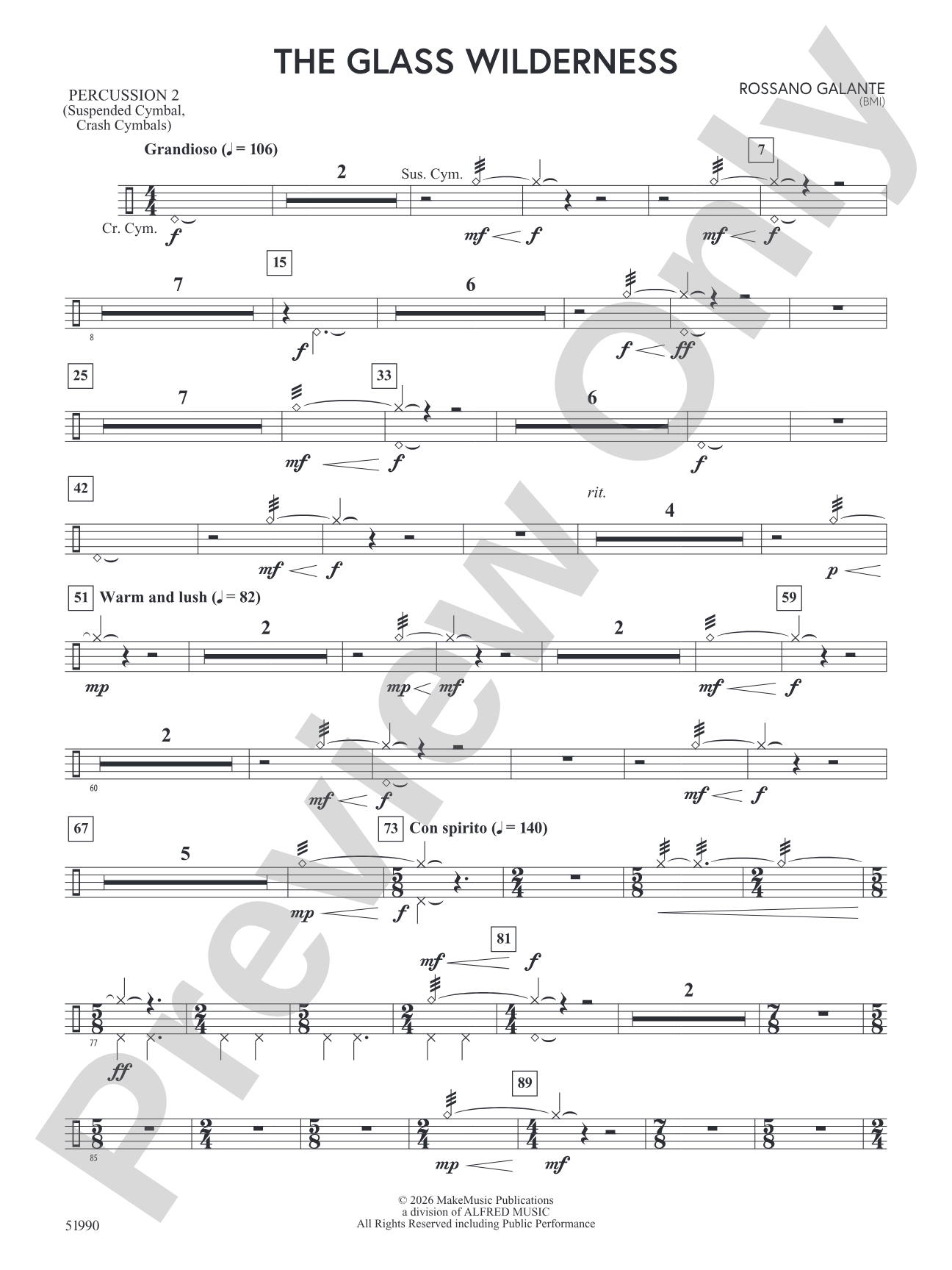 The Glass Wilderness: 2nd Percussion
