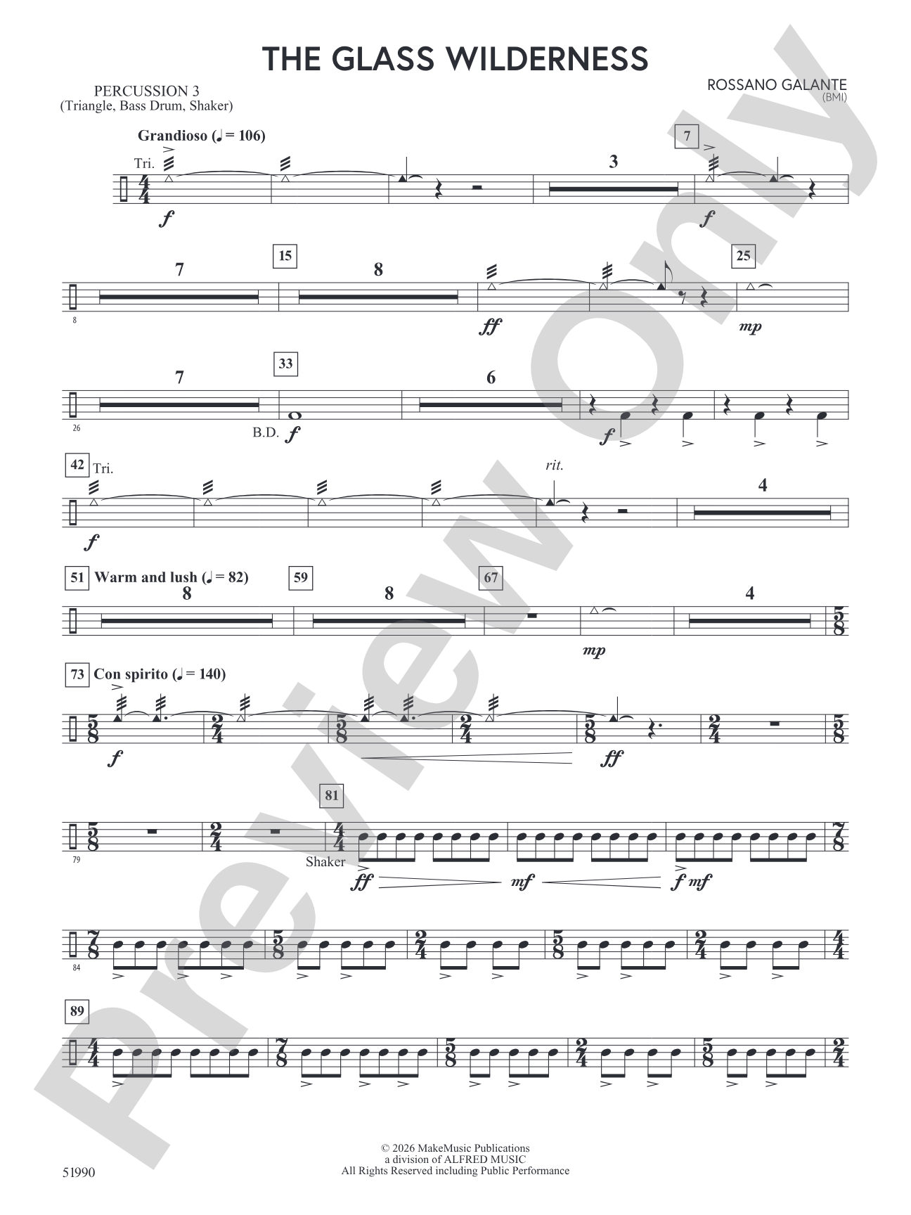 The Glass Wilderness: 3rd Percussion