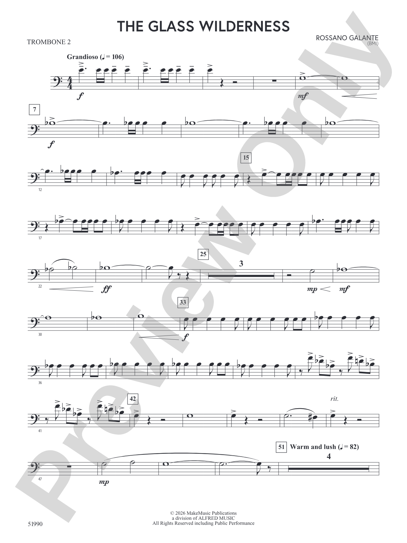 The Glass Wilderness: 2nd Trombone