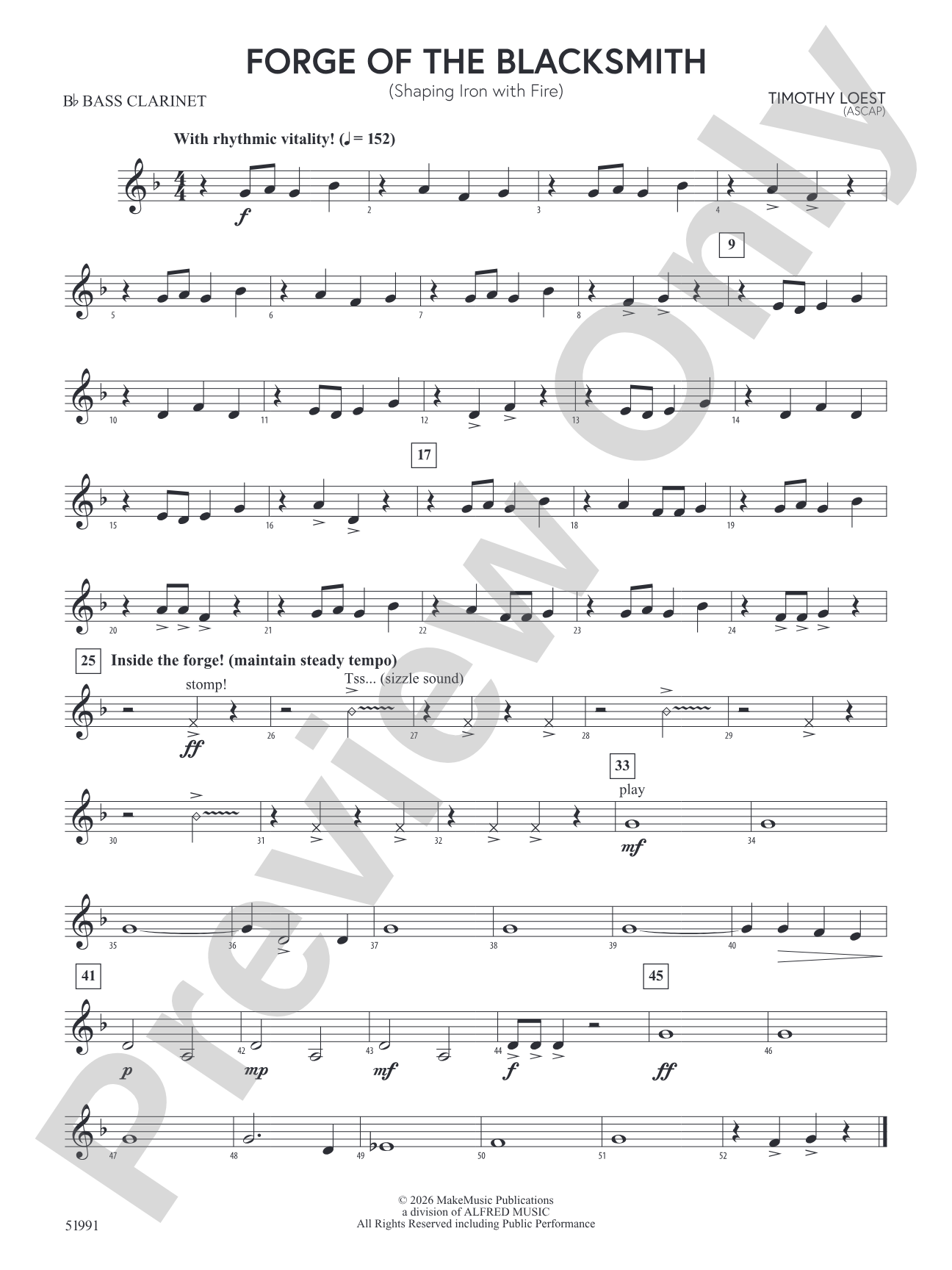 Forge of the Blacksmith: B-flat Bass Clarinet