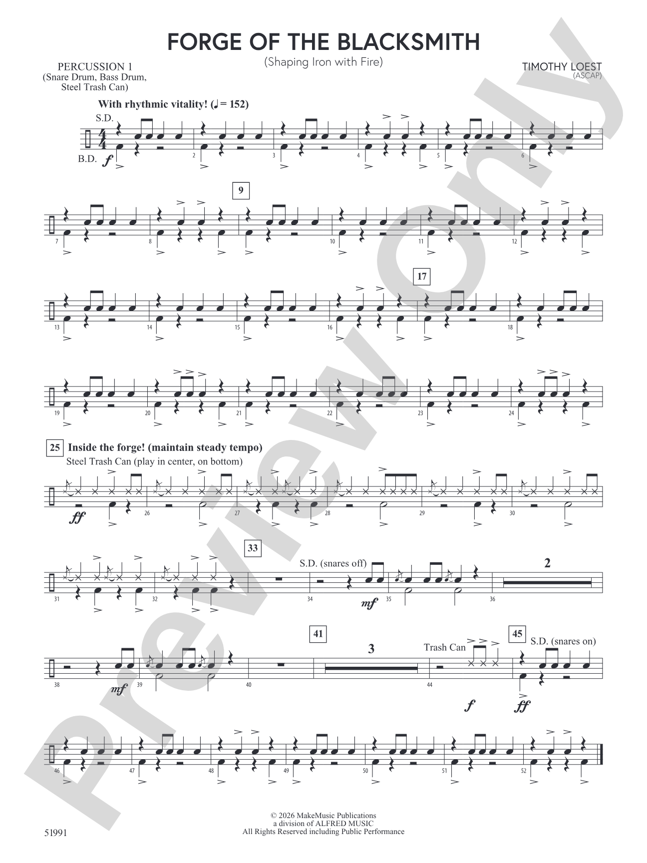 Forge of the Blacksmith: 1st Percussion