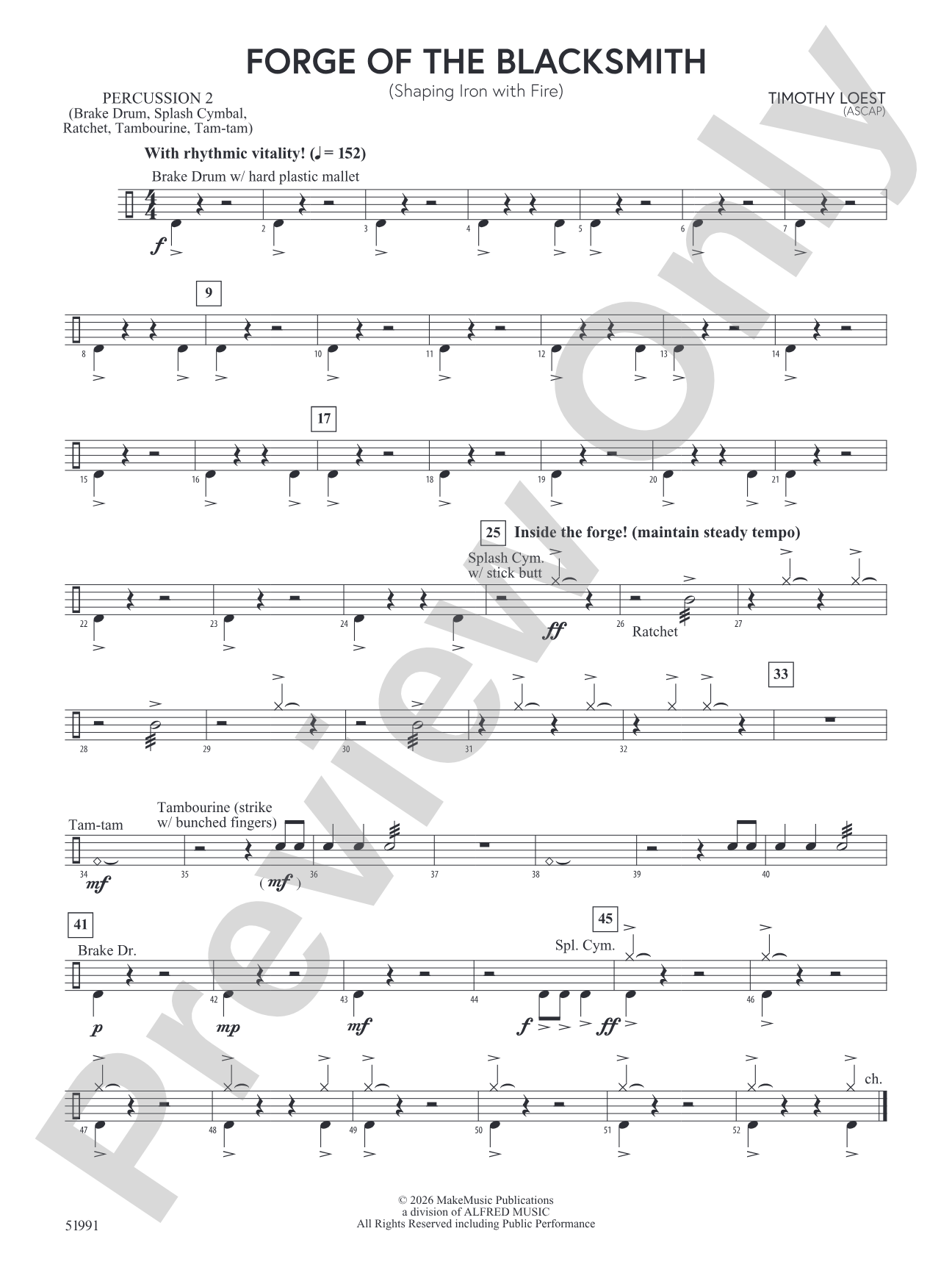 Forge of the Blacksmith: 2nd Percussion