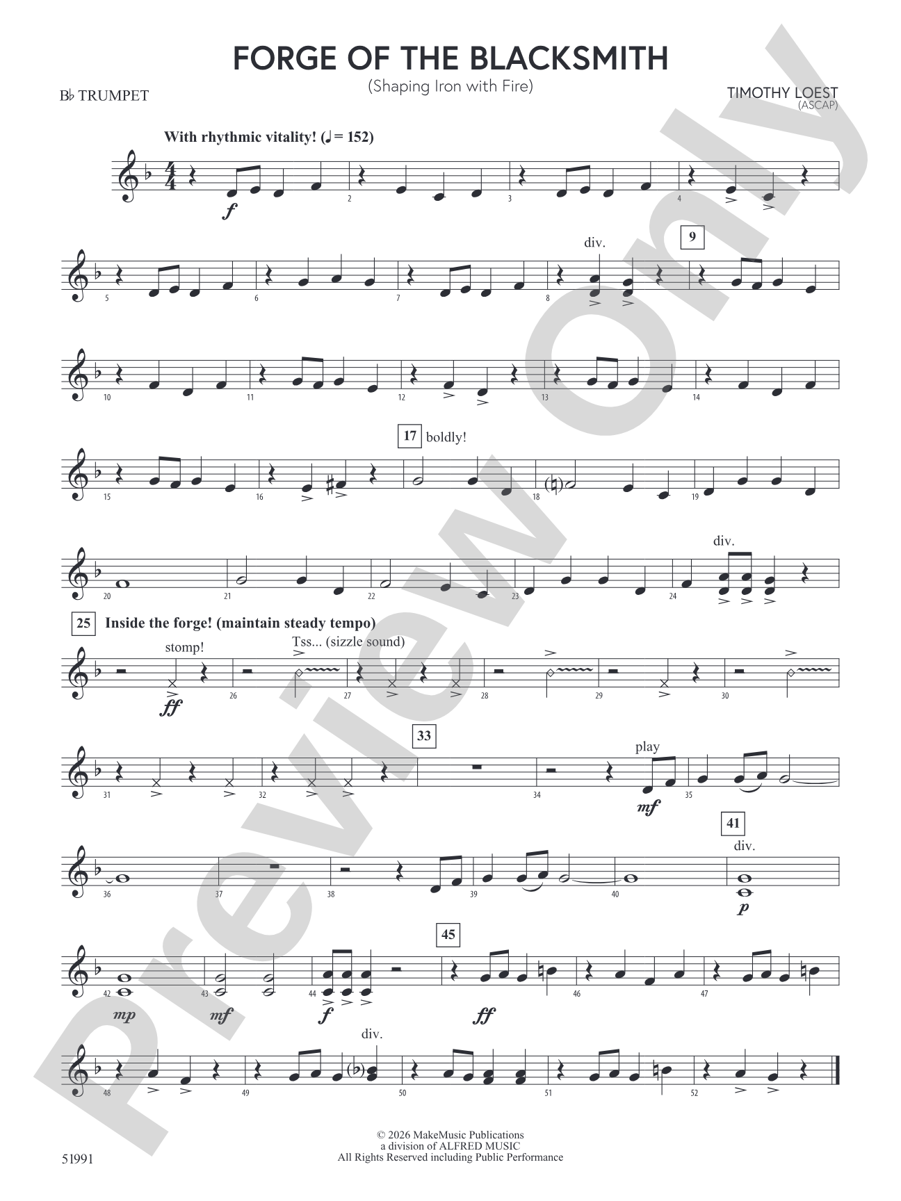 Forge of the Blacksmith: 1st B-flat Trumpet
