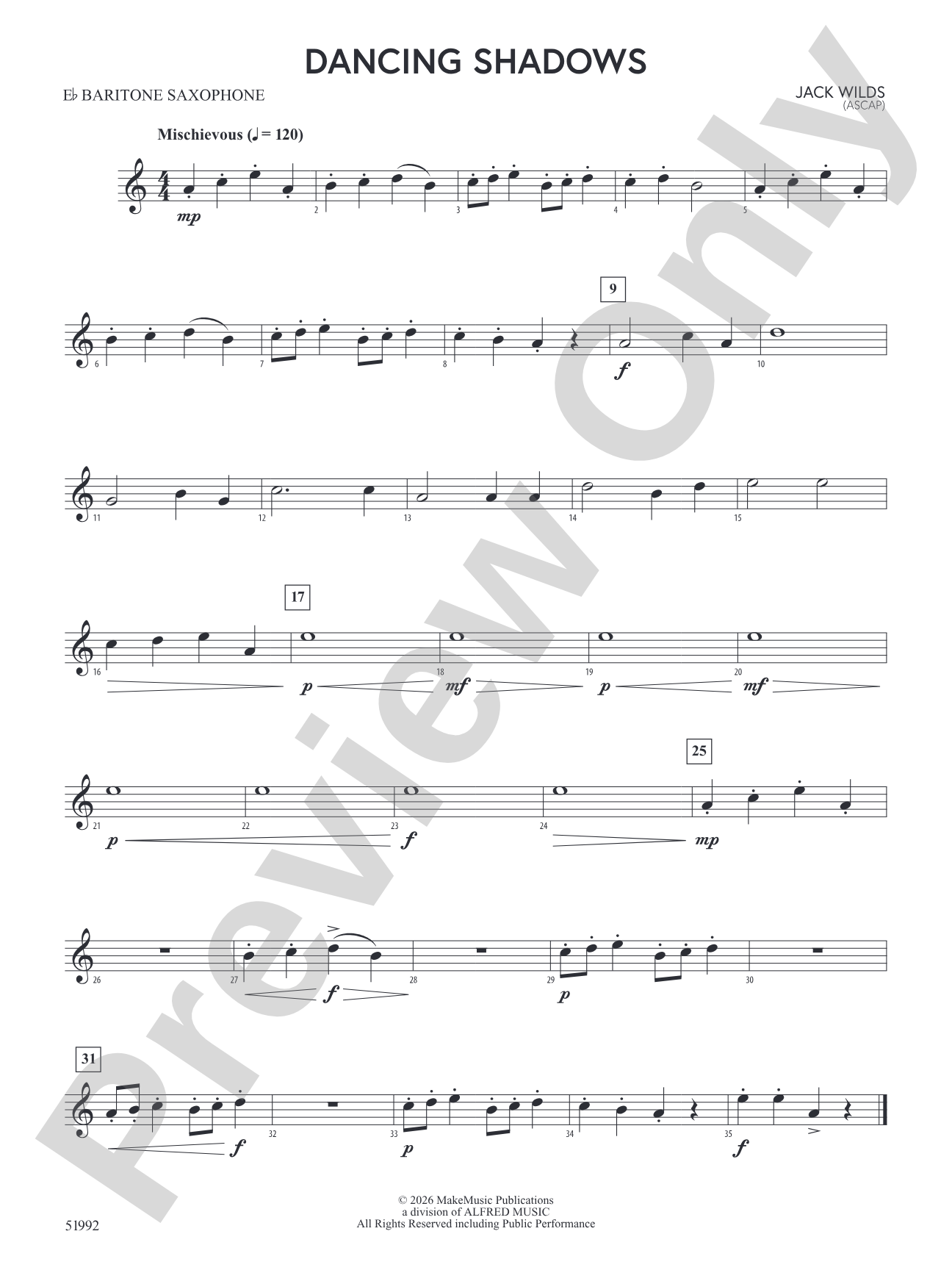 Dancing Shadows: E-flat Baritone Saxophone