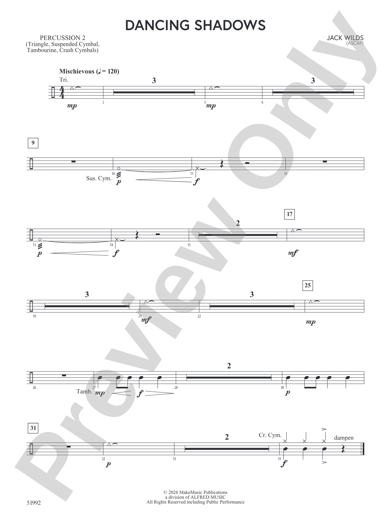 Dancing Shadows: 2nd Percussion