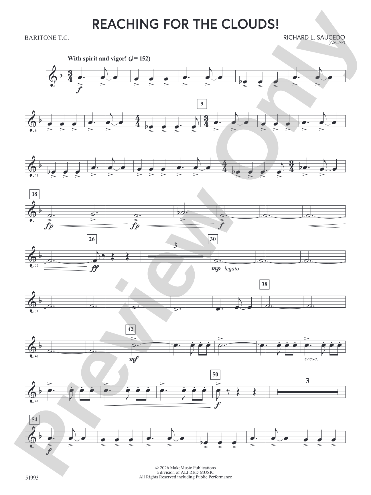 Reaching For the Clouds!: Baritone T.C.