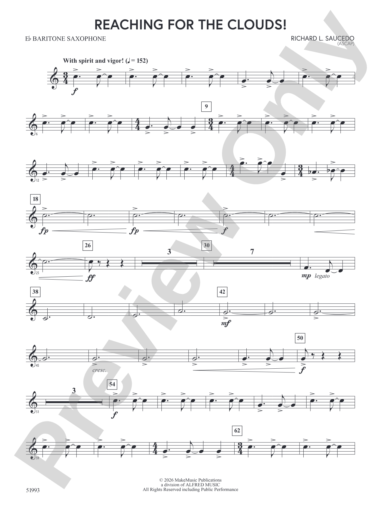 Reaching For the Clouds!: E-flat Baritone Saxophone