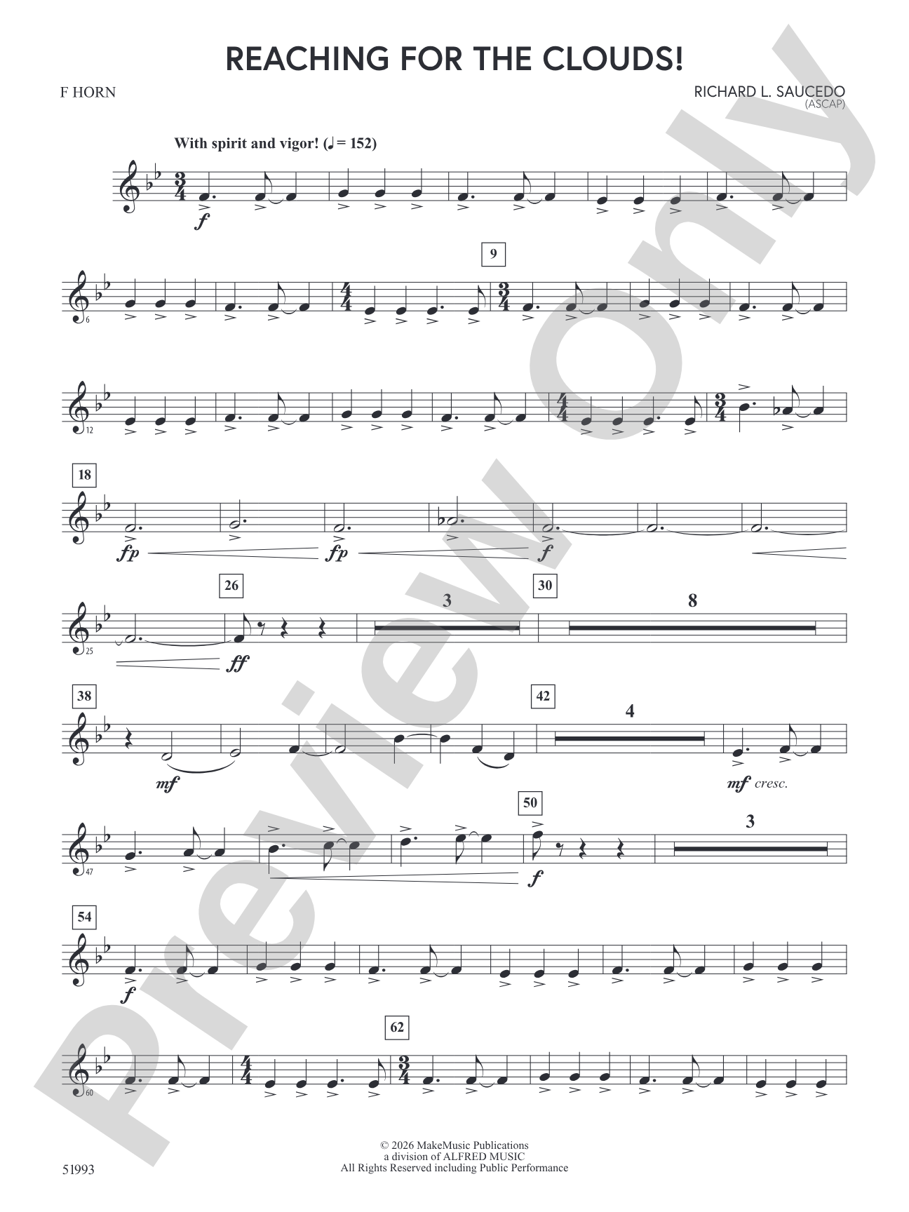 Reaching For the Clouds!: 1st F Horn