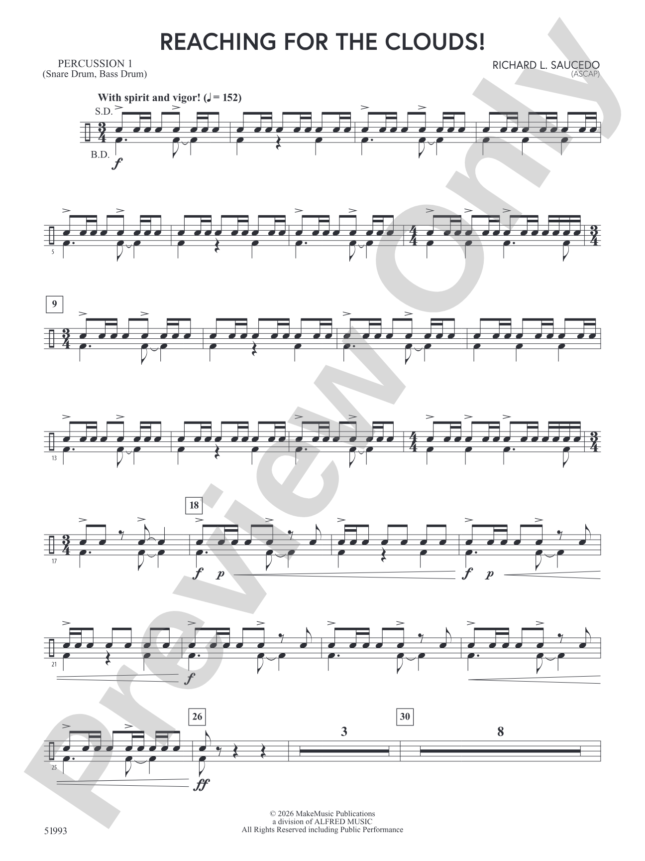 Reaching For the Clouds!: 1st Percussion