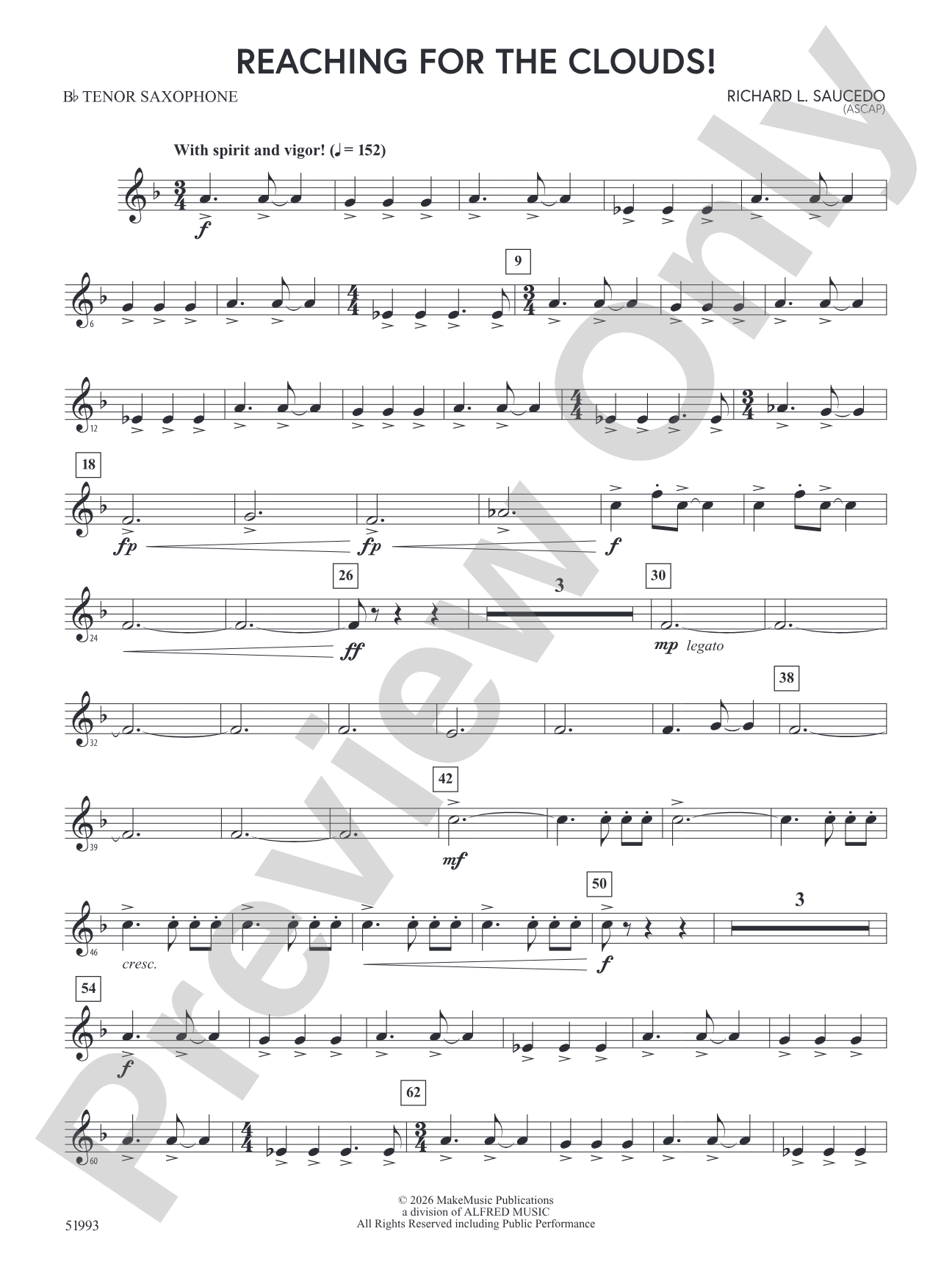 Reaching For the Clouds!: B-flat Tenor Saxophone