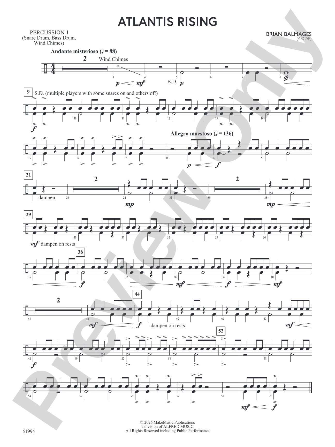 Atlantis Rising: 1st Percussion