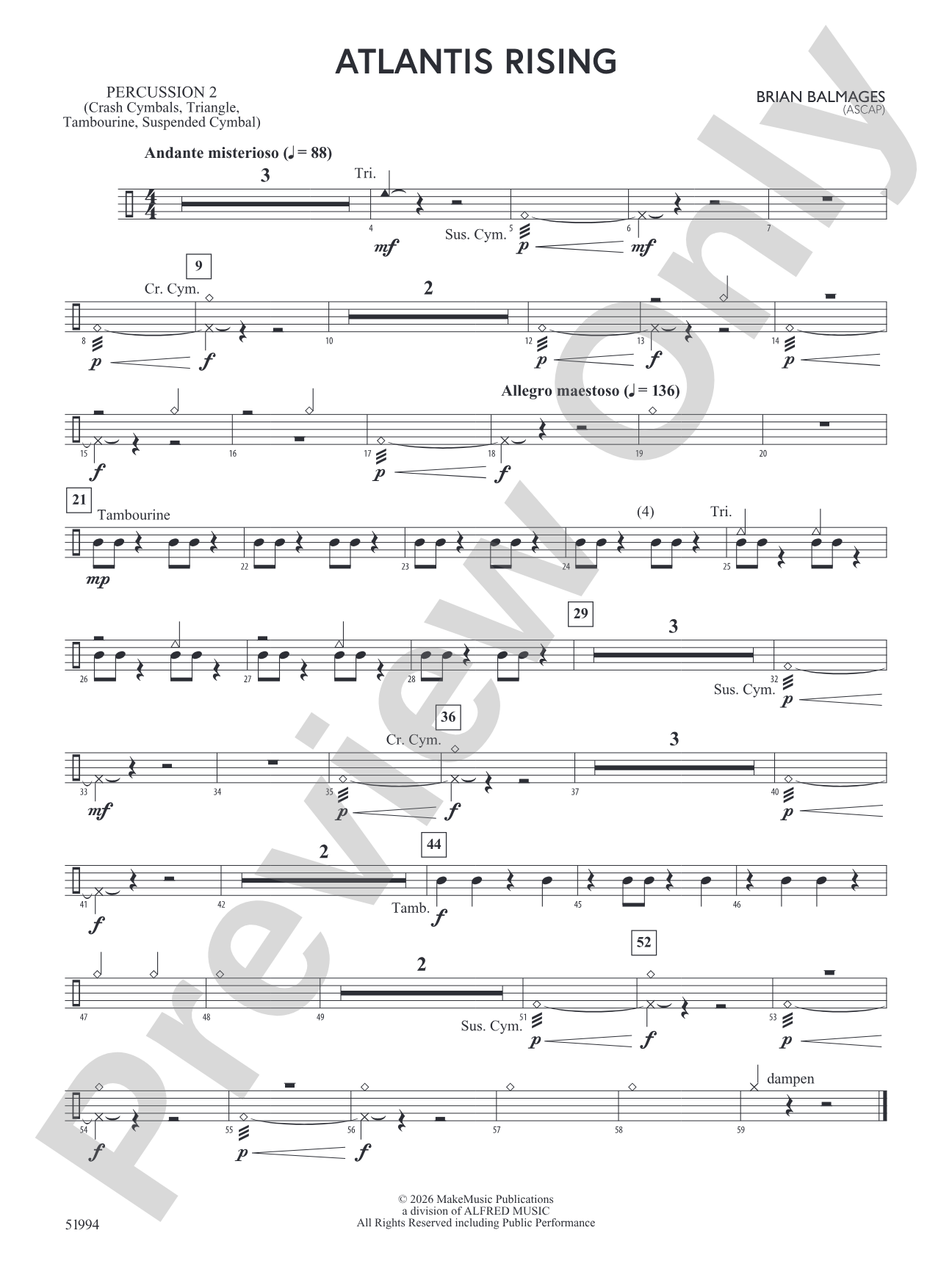 Atlantis Rising: 2nd Percussion