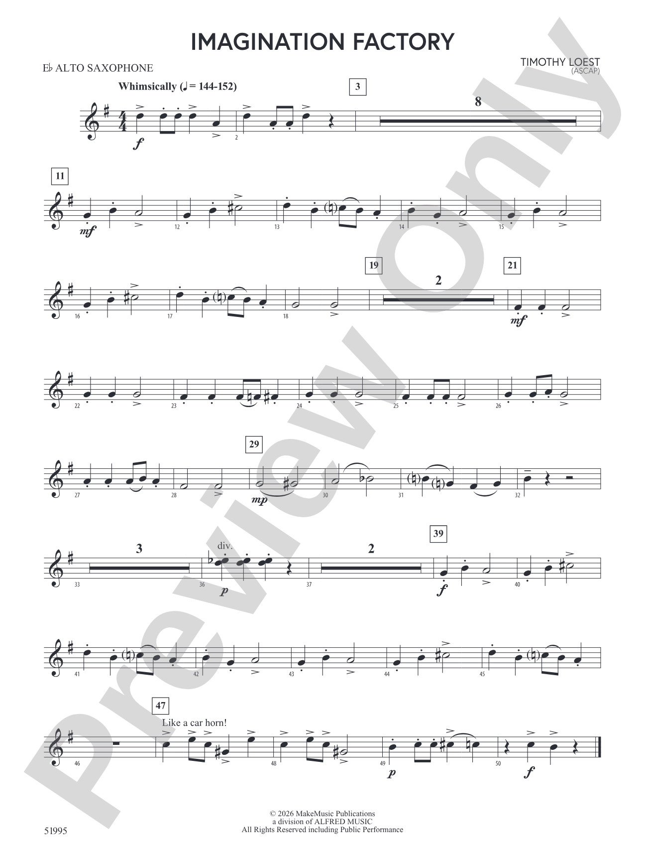 Imagination Factory: E-flat Alto Saxophone
