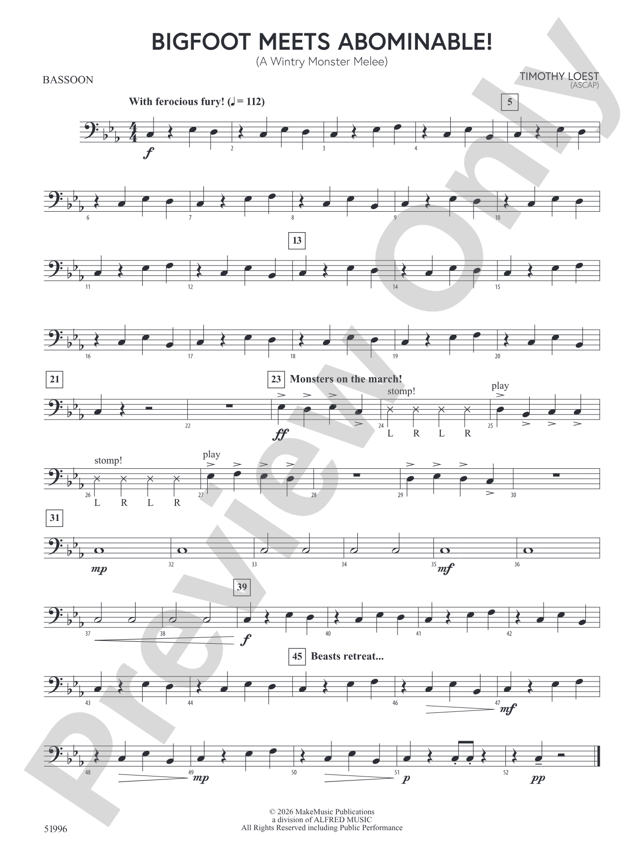 Bigfoot Meets Abominable!: Bassoon